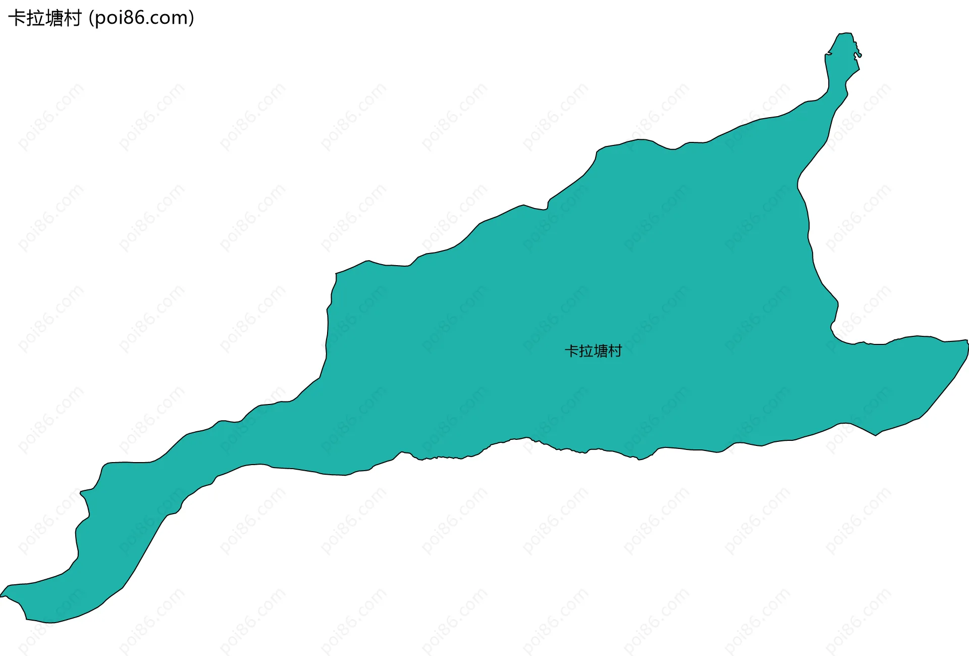 卡拉塘村边界地图