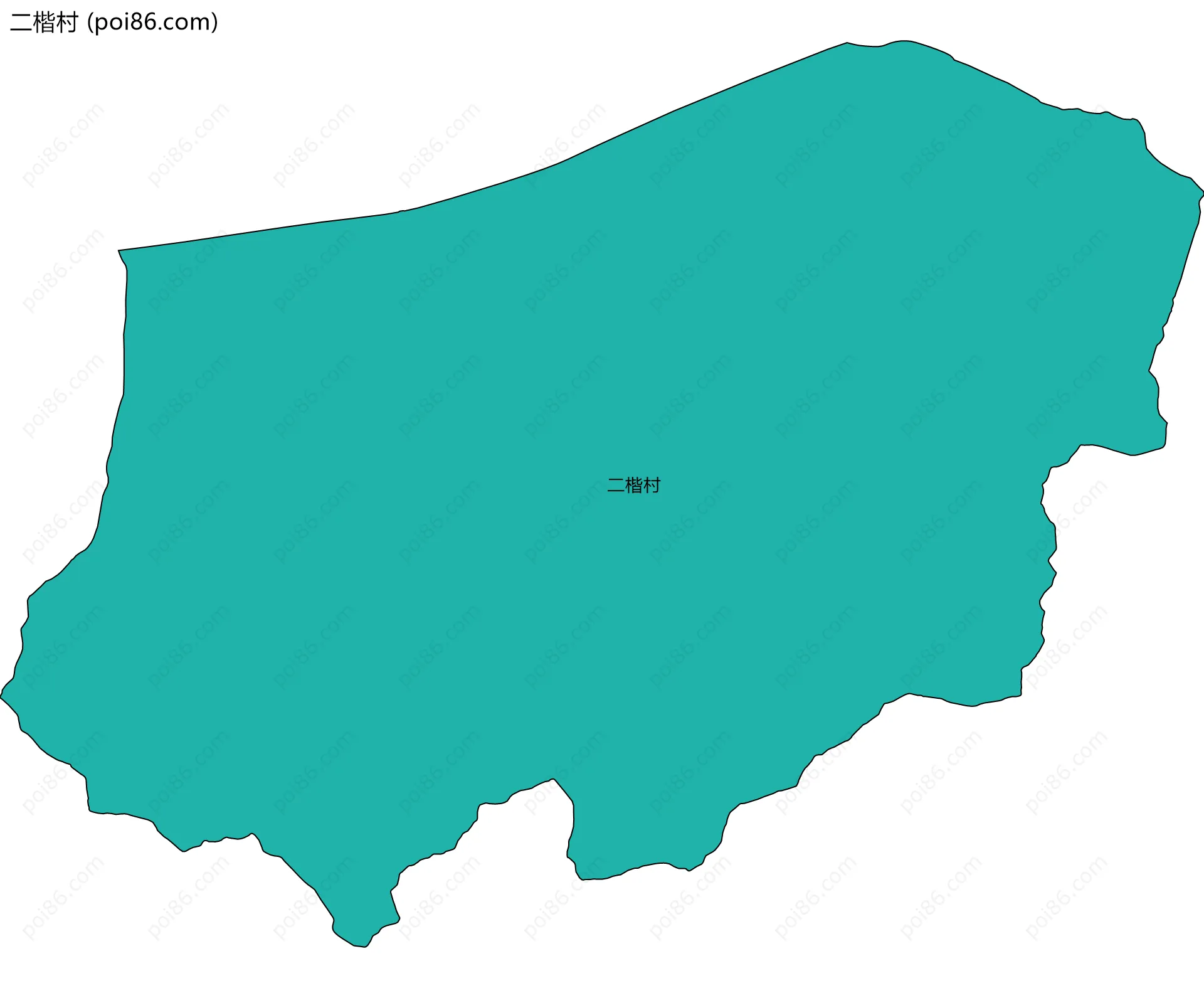 二楷村边界地图