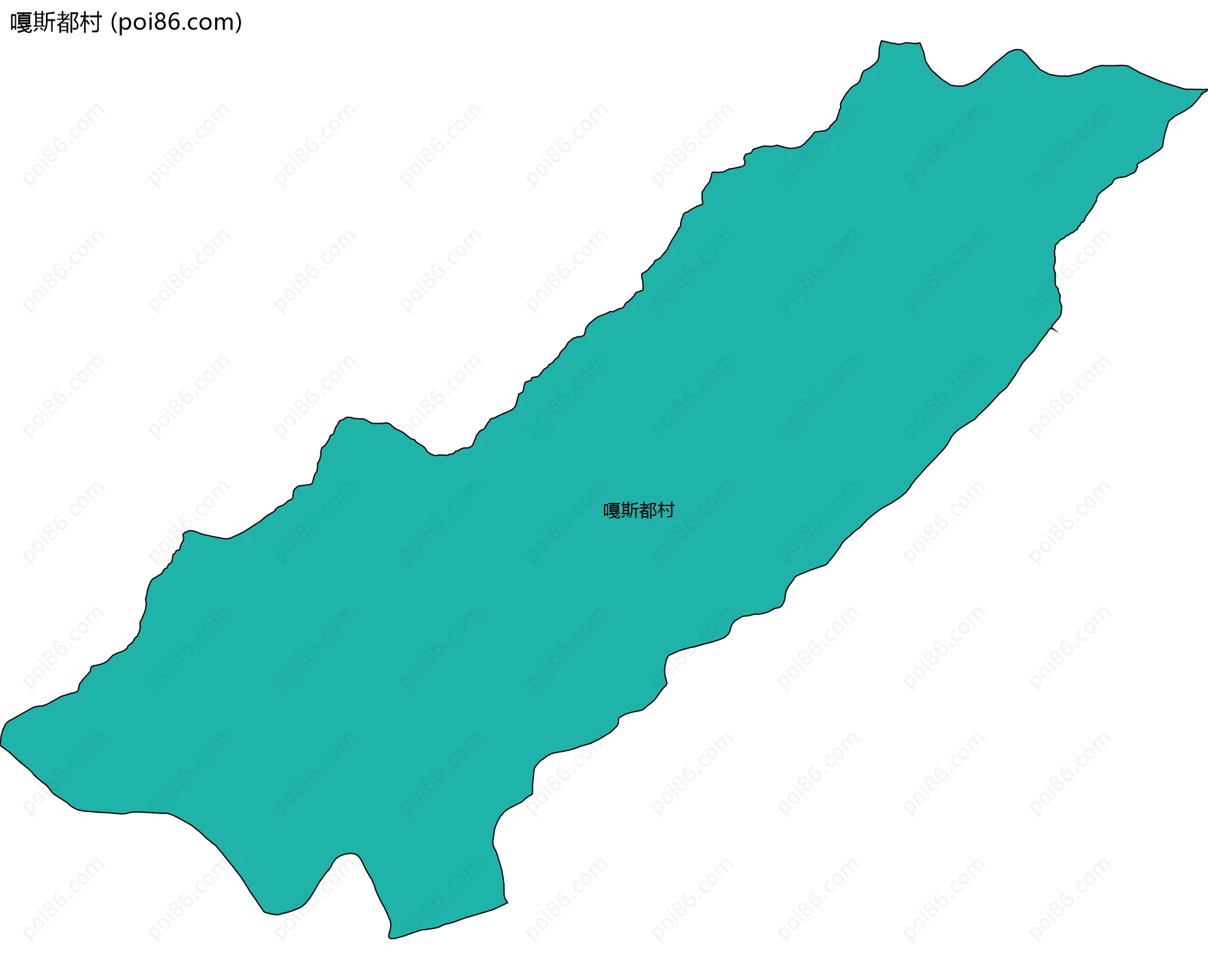 嘎斯都村边界地图
