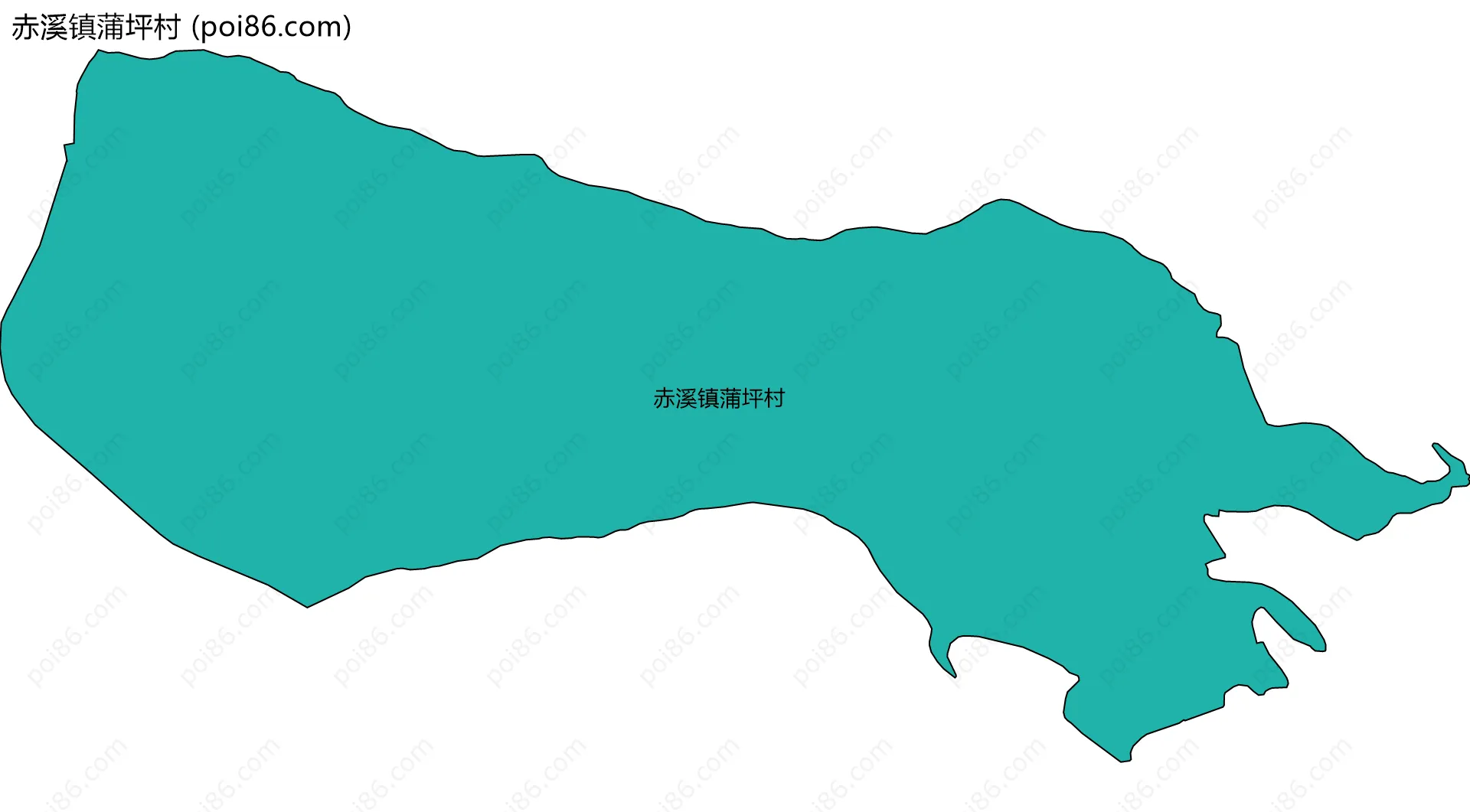 赤溪镇蒲坪村边界地图