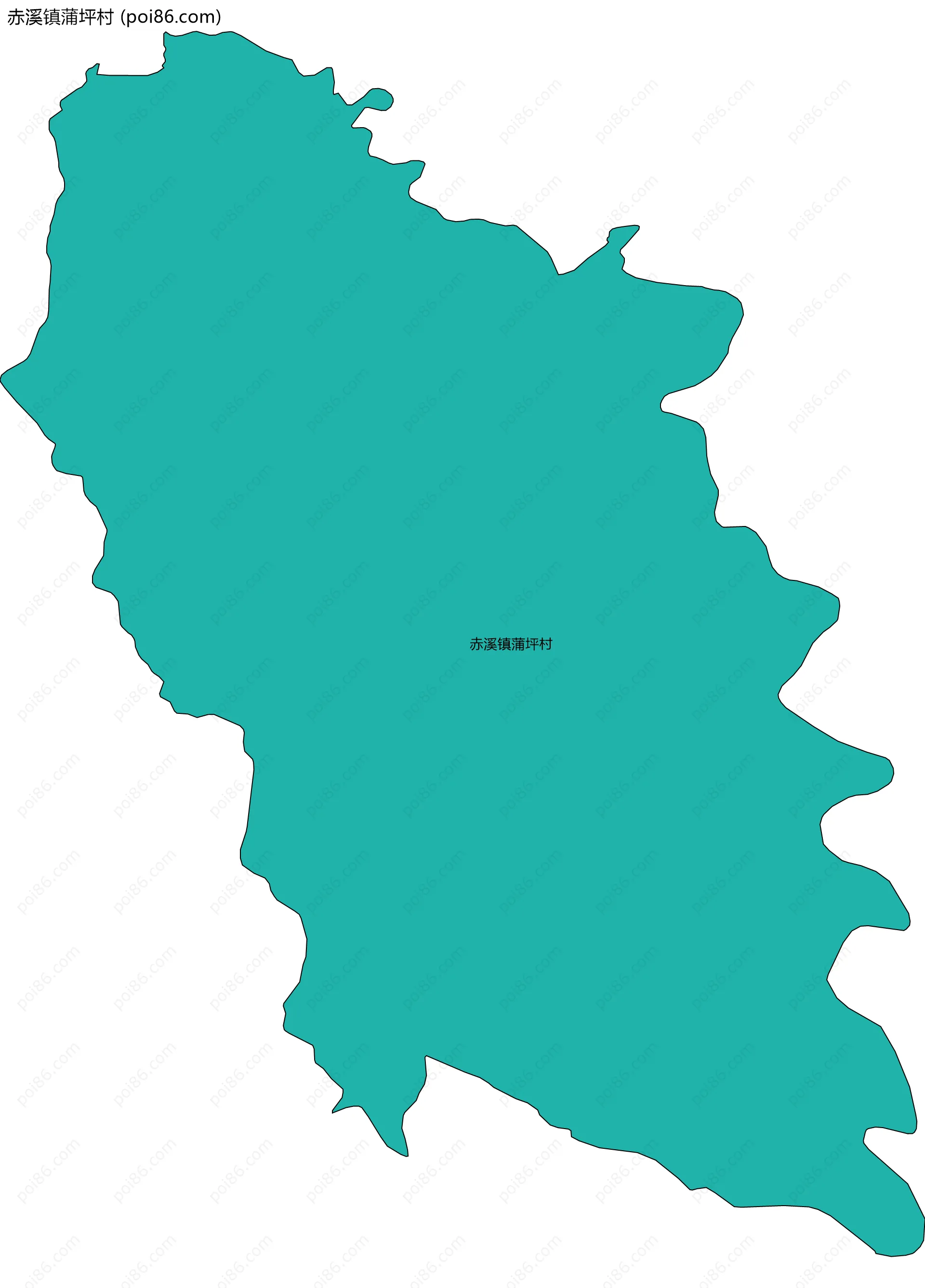 赤溪镇蒲坪村边界地图