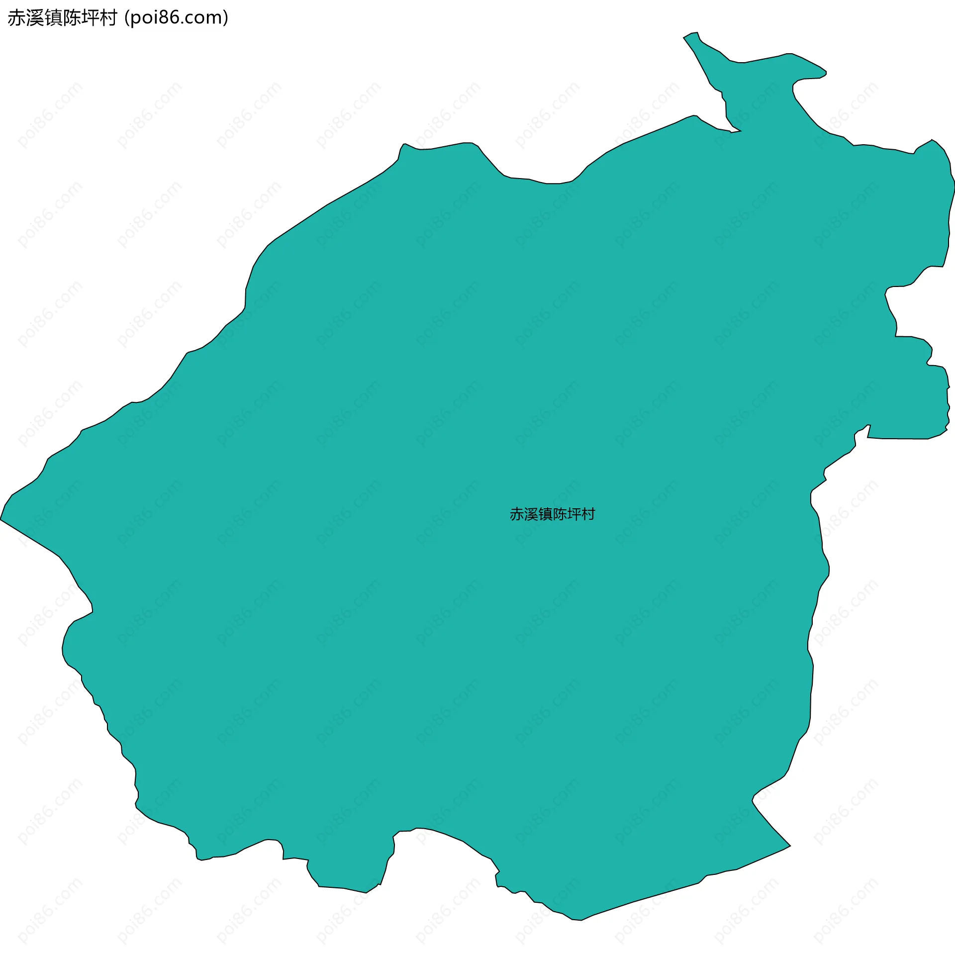 赤溪镇陈坪村边界地图