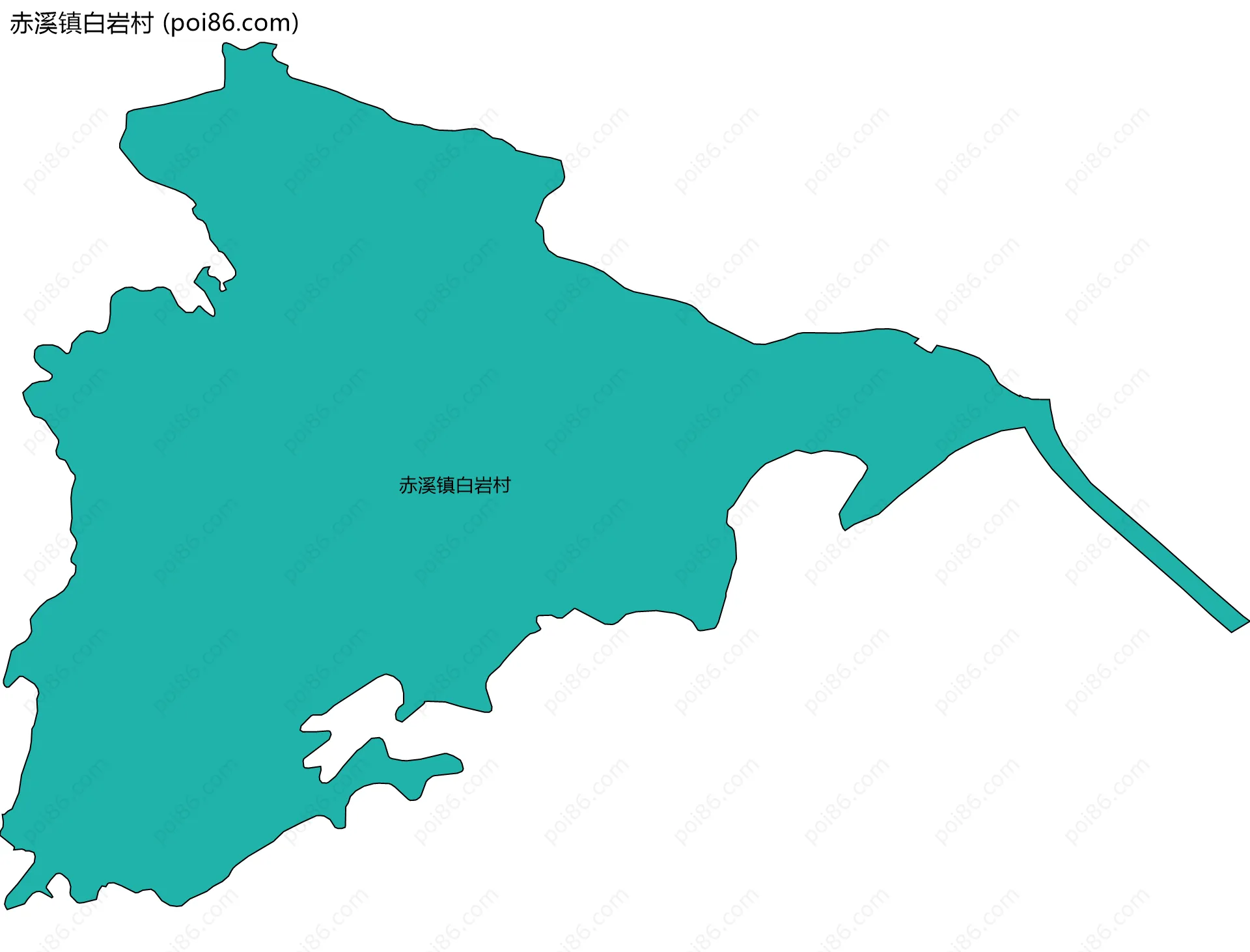 赤溪镇白岩村边界地图