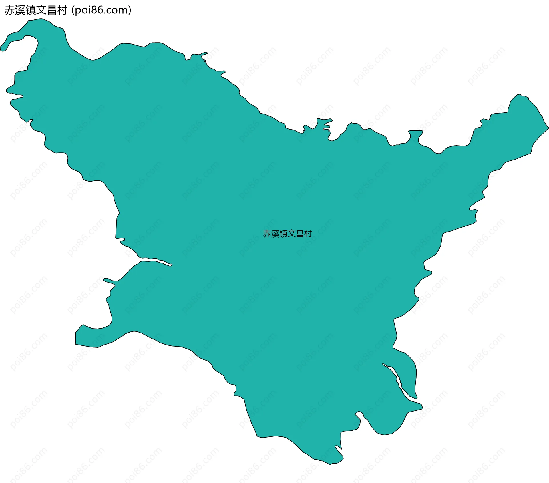 赤溪镇文昌村边界地图