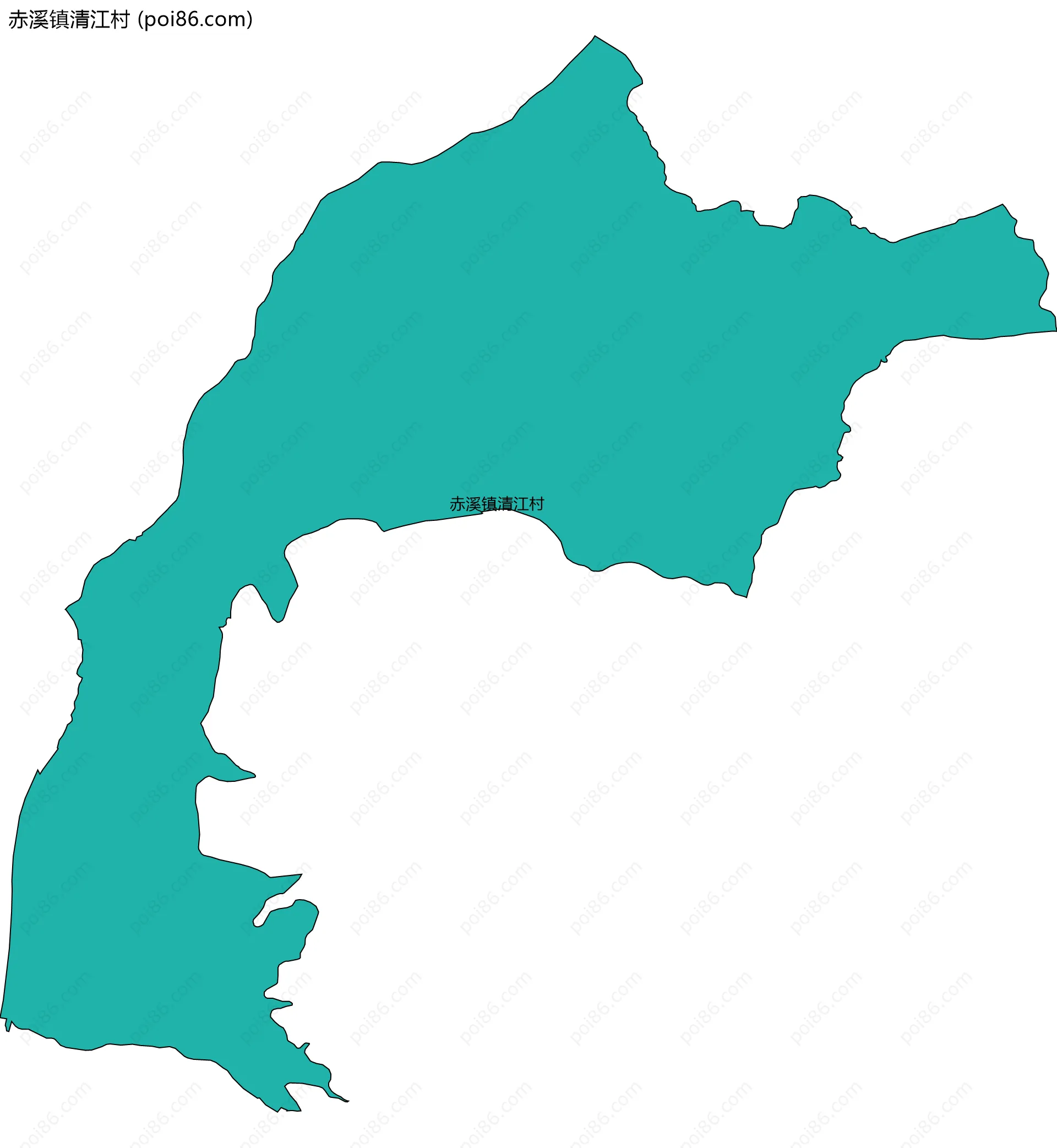 赤溪镇清江村边界地图