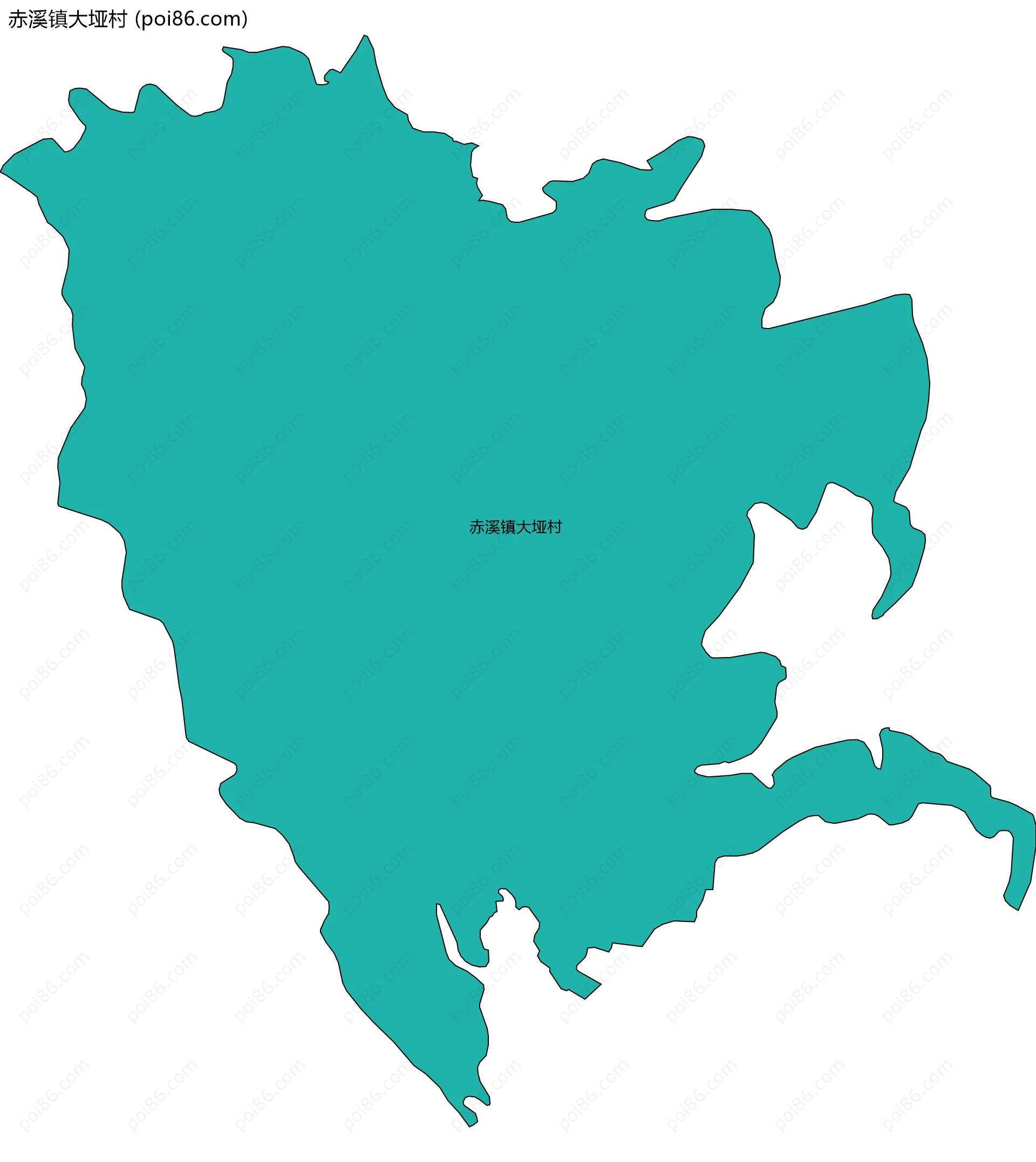 赤溪镇大垭村边界地图