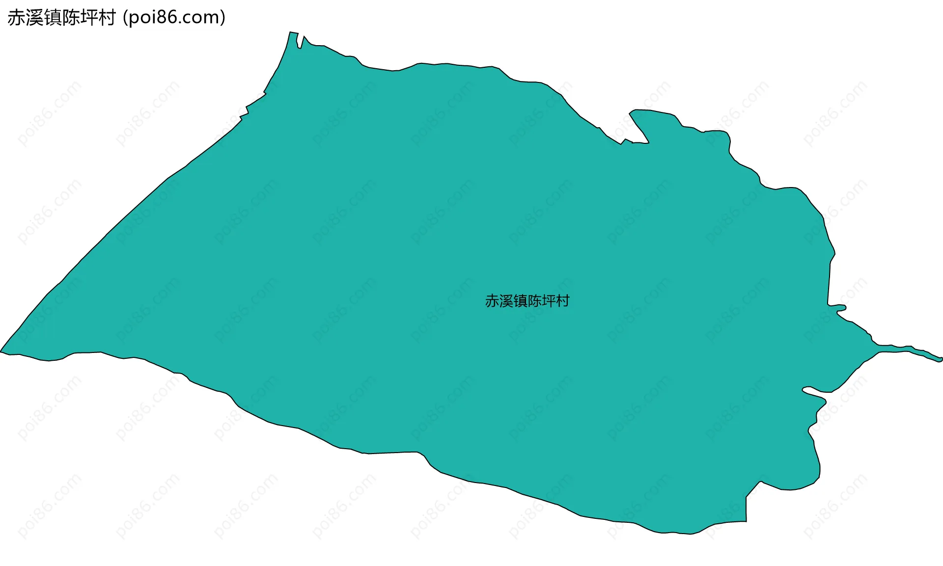 赤溪镇陈坪村边界地图