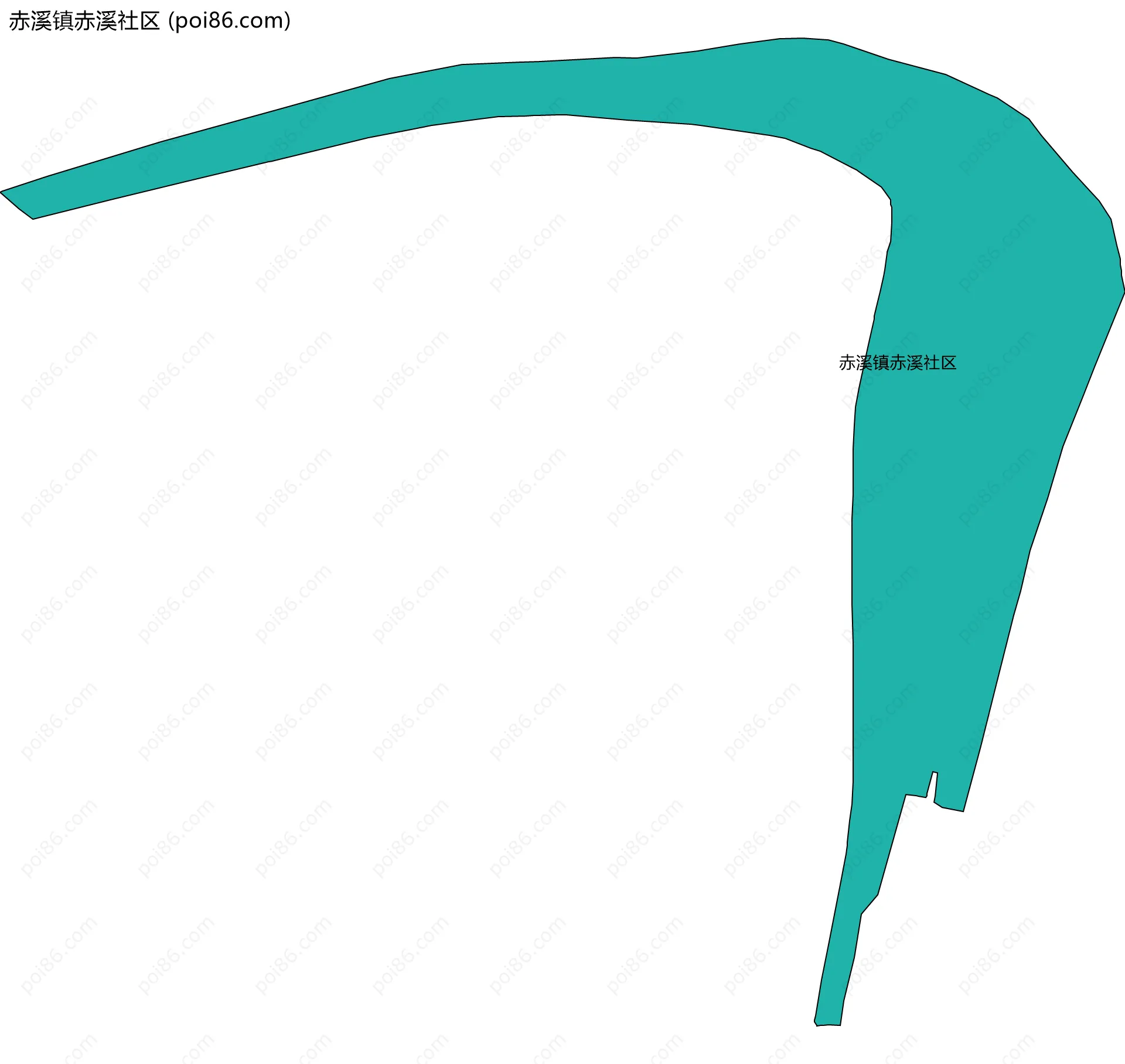赤溪镇赤溪社区边界地图