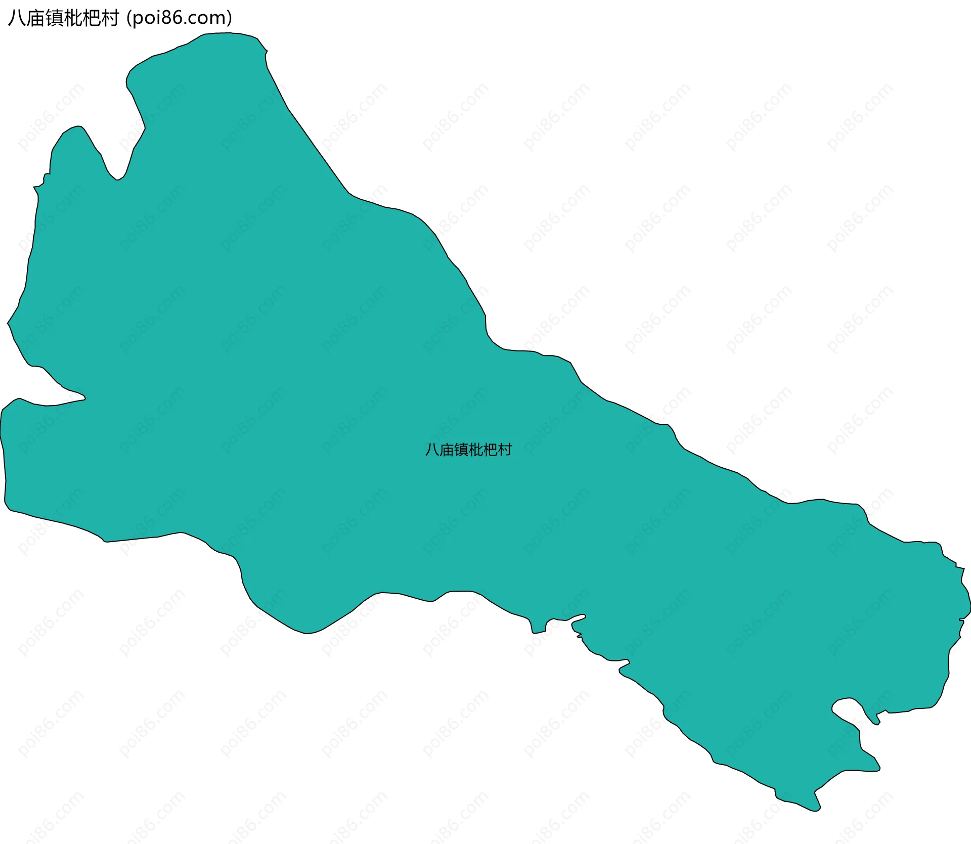 八庙镇枇杷村边界地图