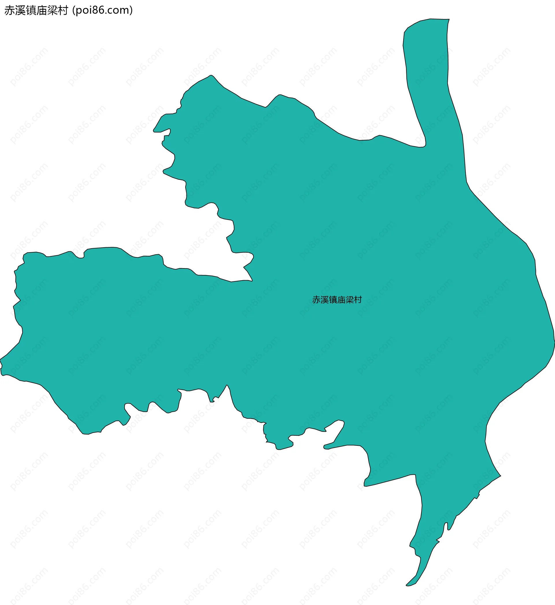 赤溪镇庙梁村边界地图