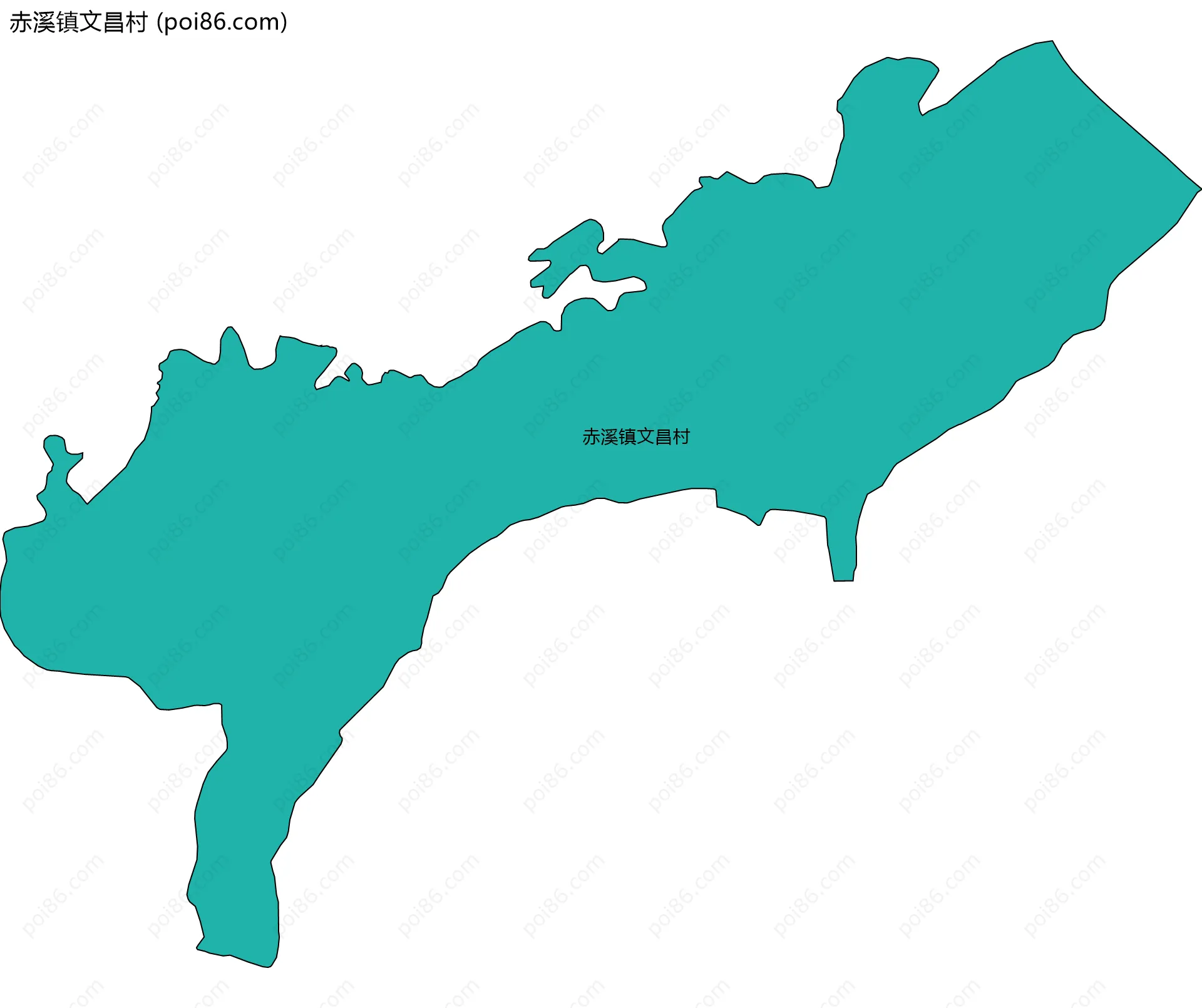 赤溪镇文昌村边界地图