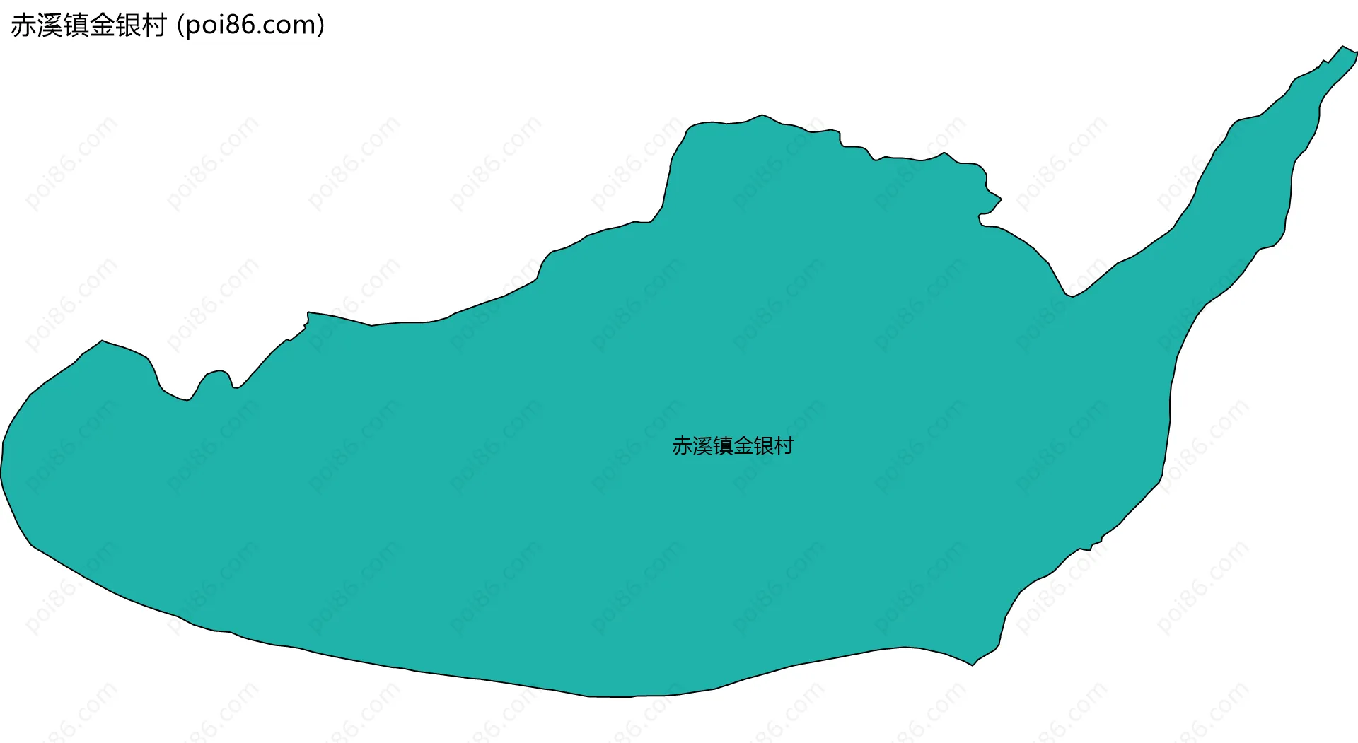 赤溪镇金银村边界地图