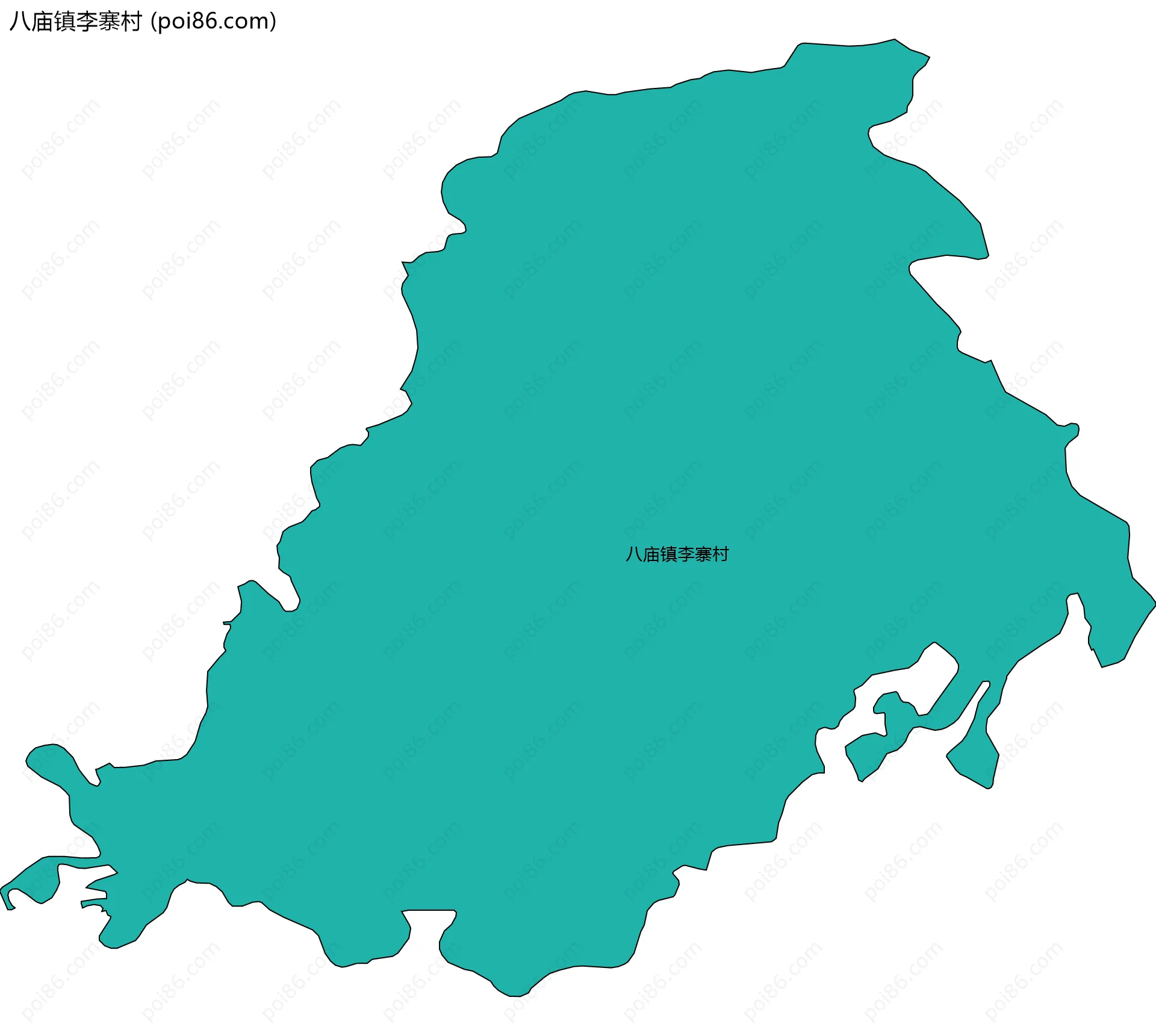 八庙镇李寨村边界地图