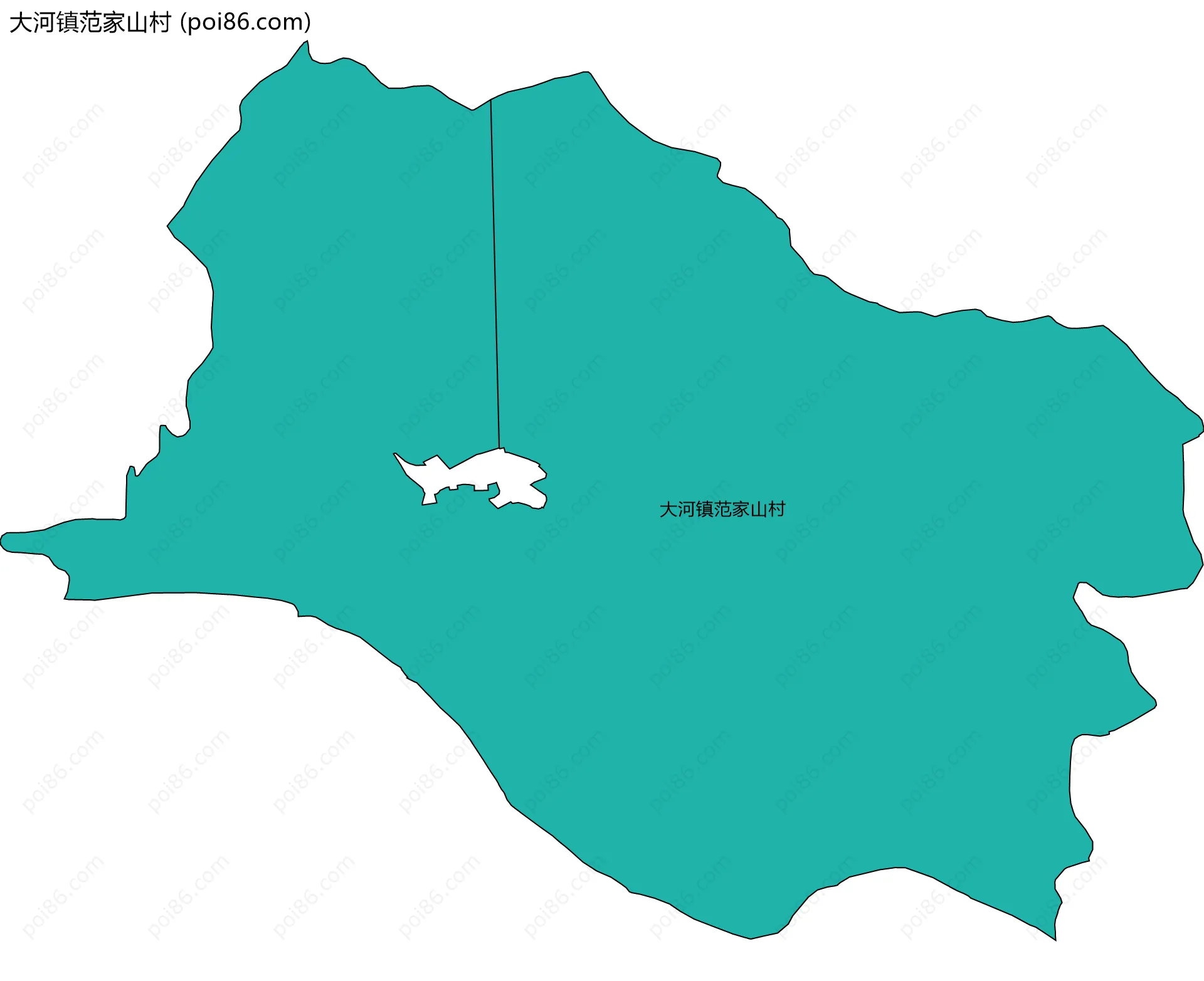 大河镇范家山村边界地图