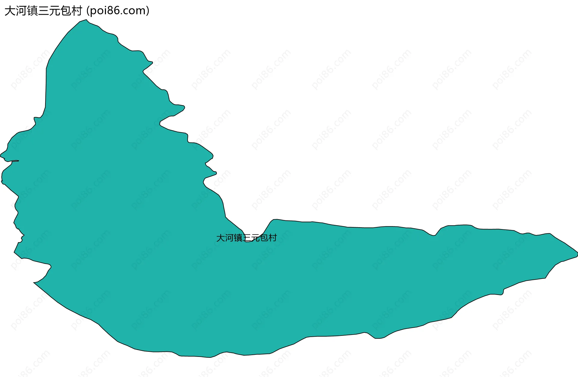 大河镇三元包村边界地图