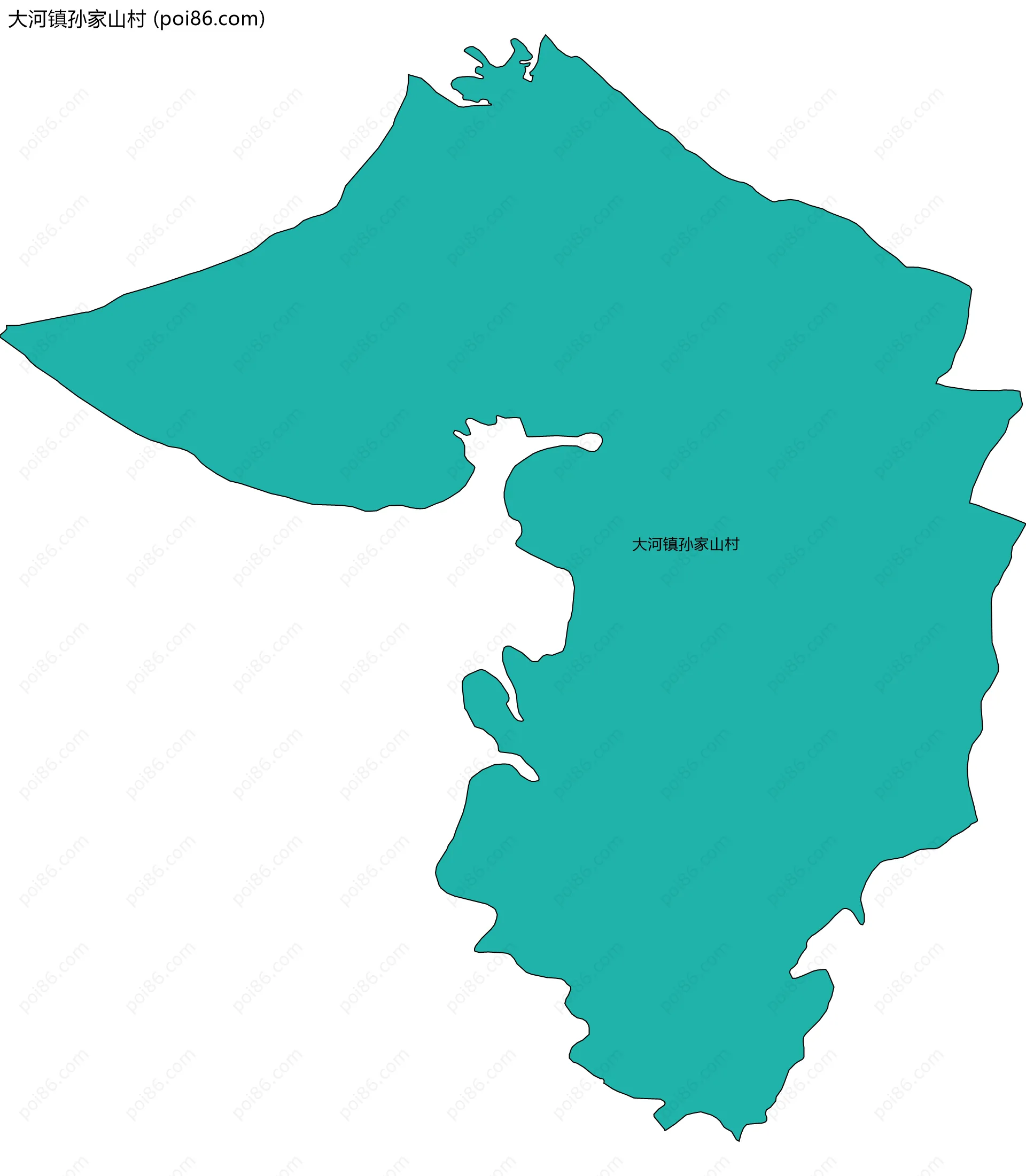 大河镇孙家山村边界地图