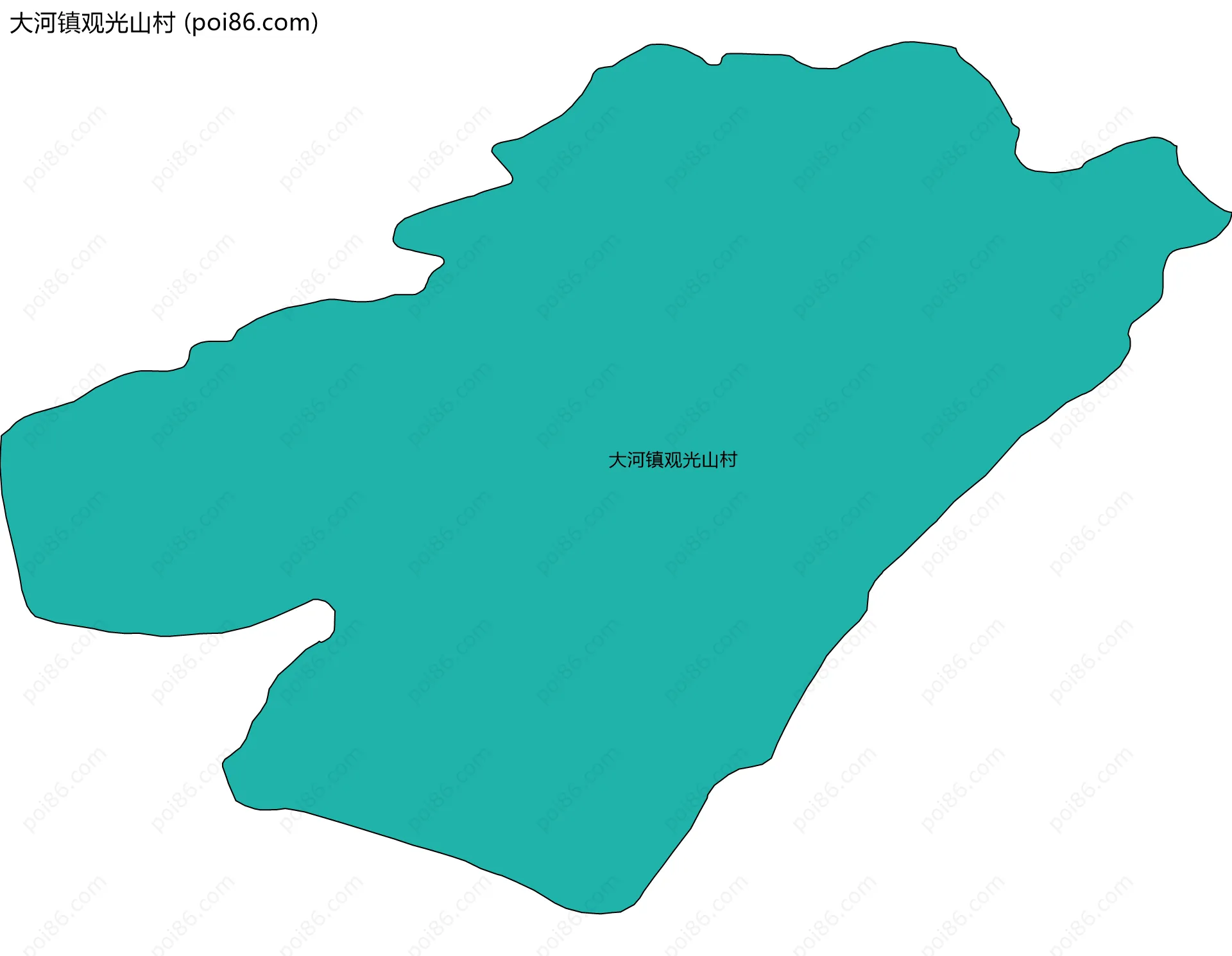大河镇观光山村边界地图