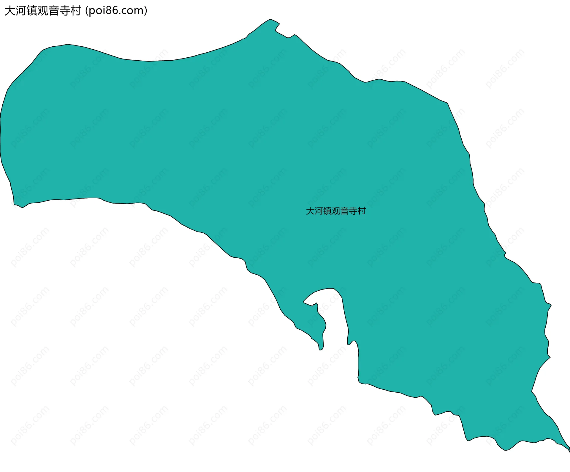 大河镇观音寺村边界地图