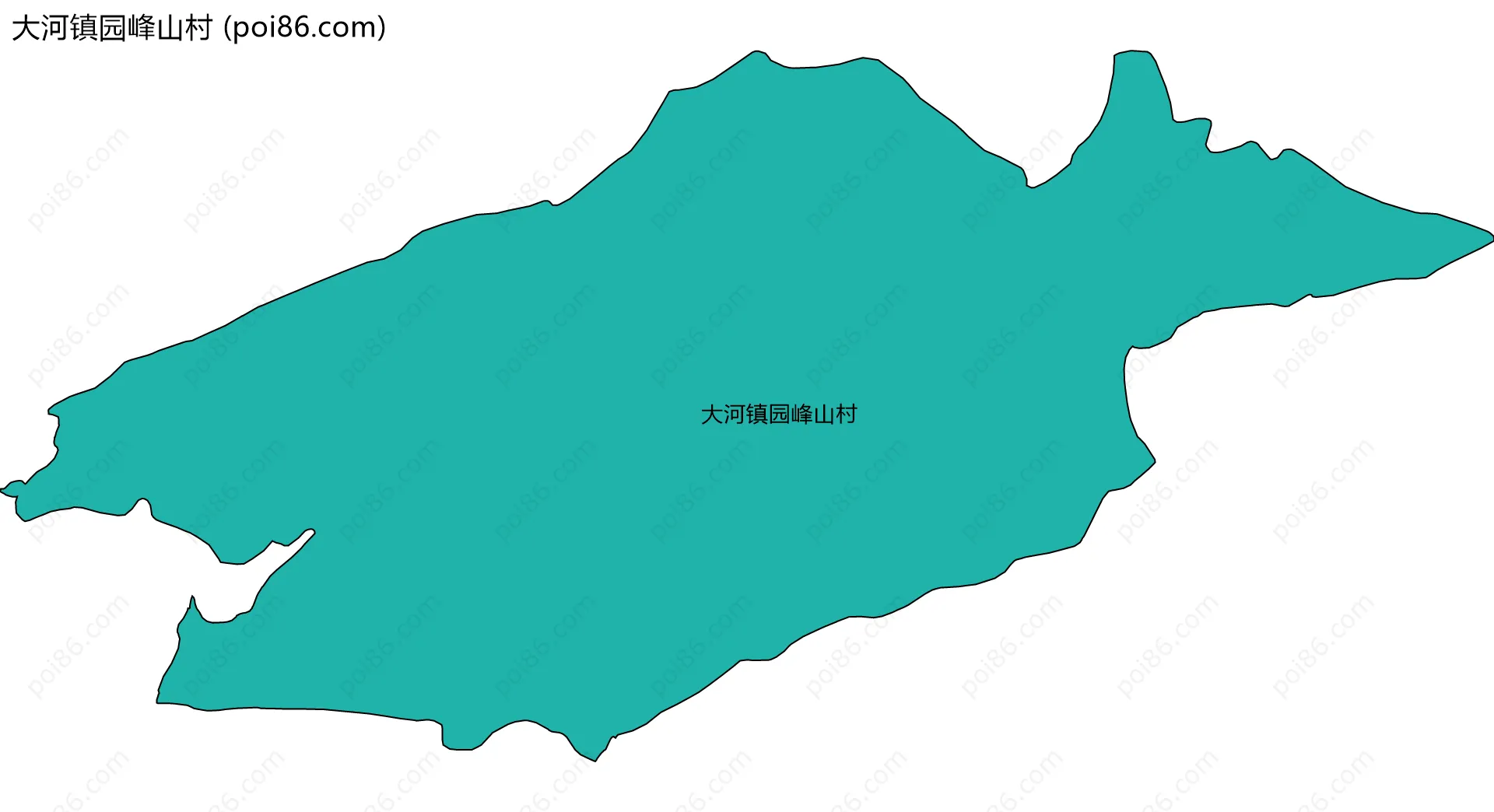 大河镇园峰山村边界地图