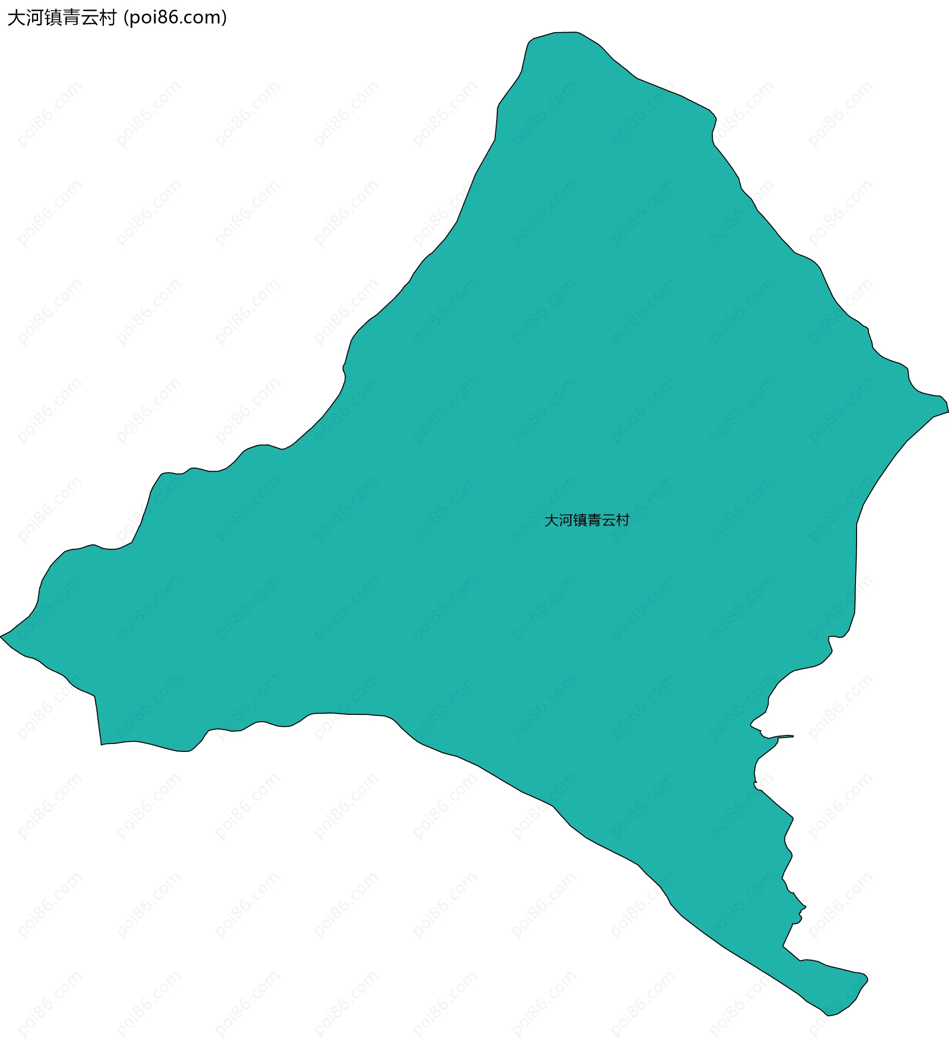 大河镇青云村边界地图