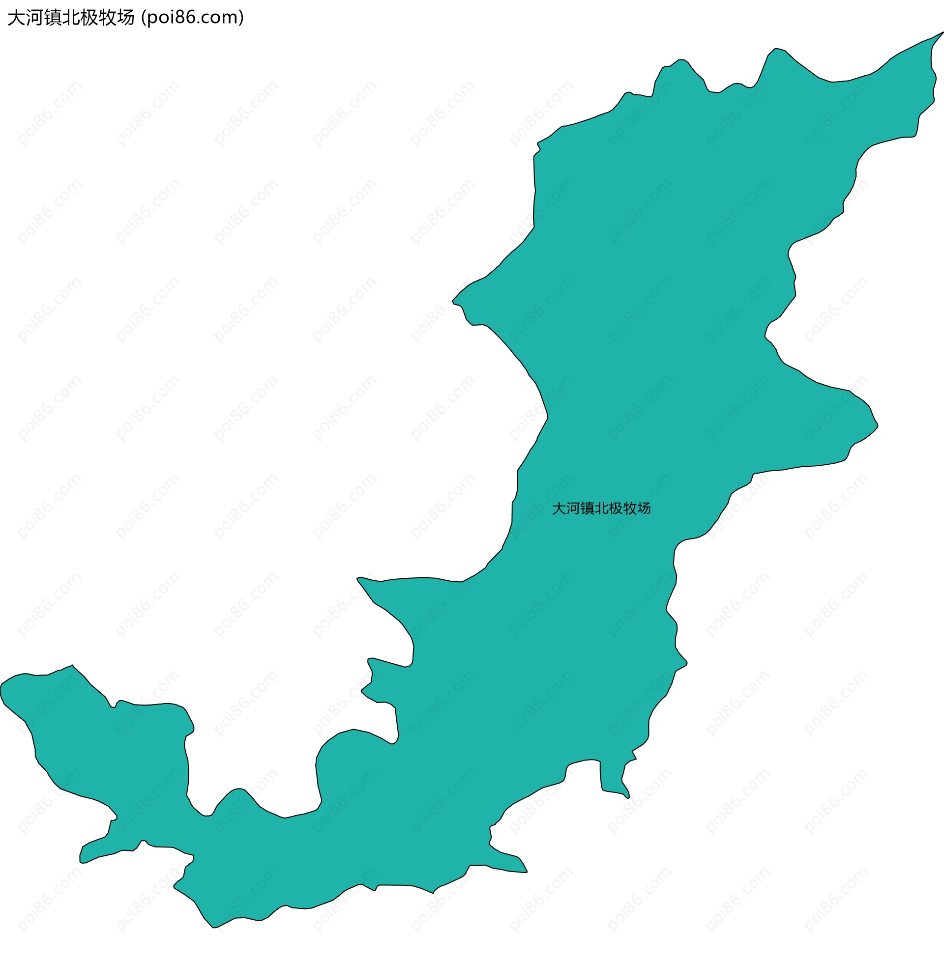 大河镇北极牧场边界地图