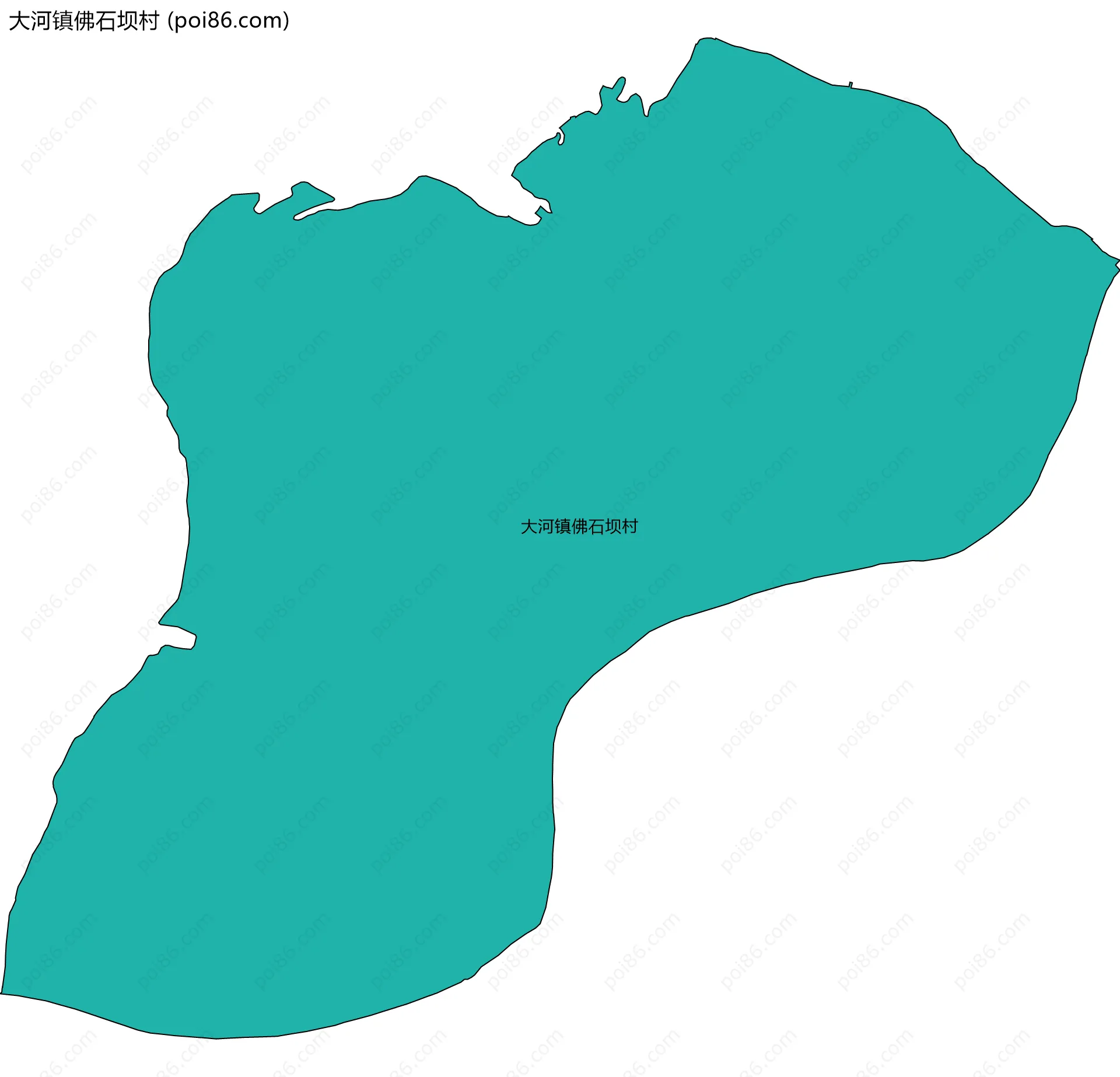 大河镇佛石坝村边界地图