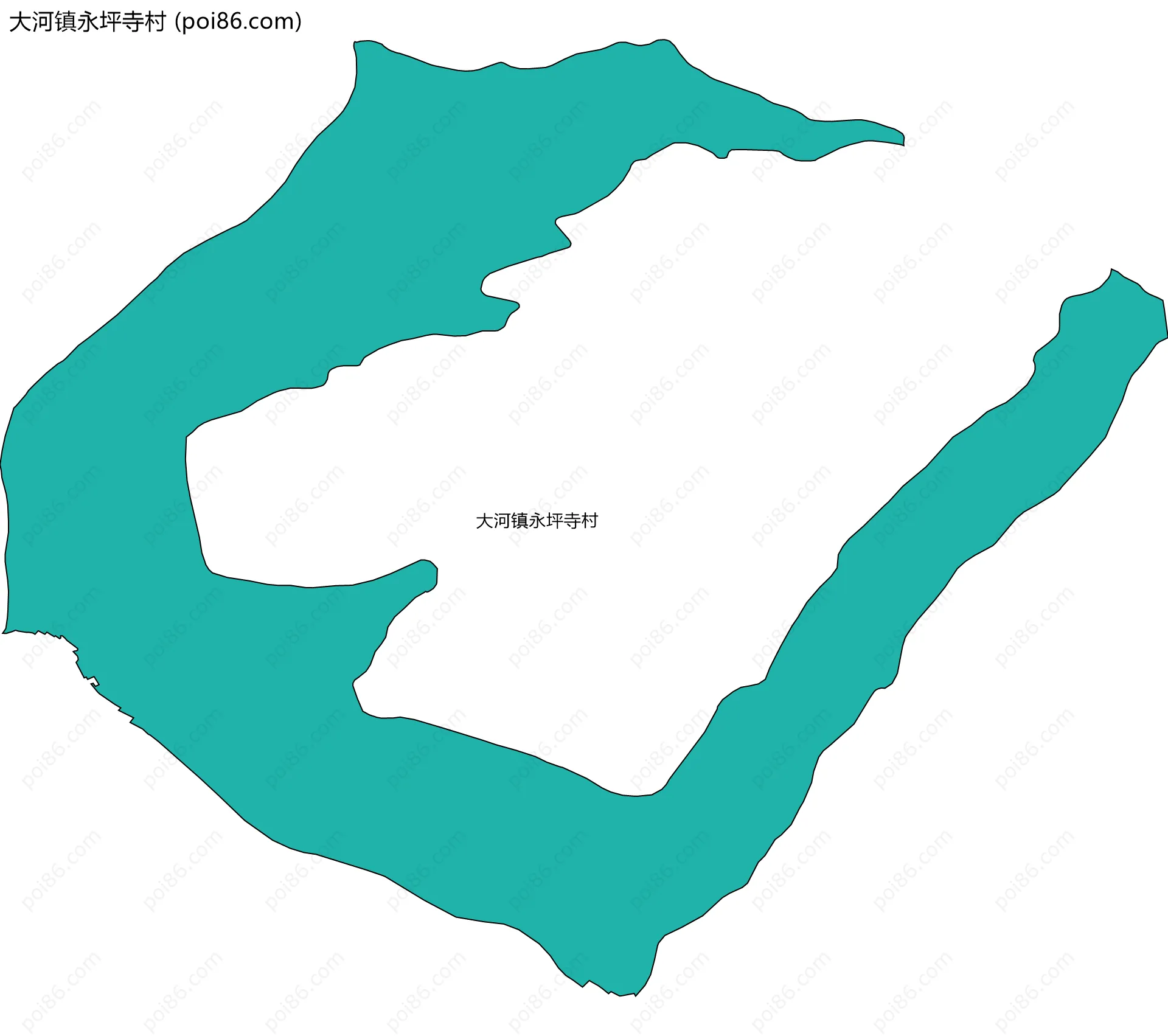 大河镇永坪寺村边界地图