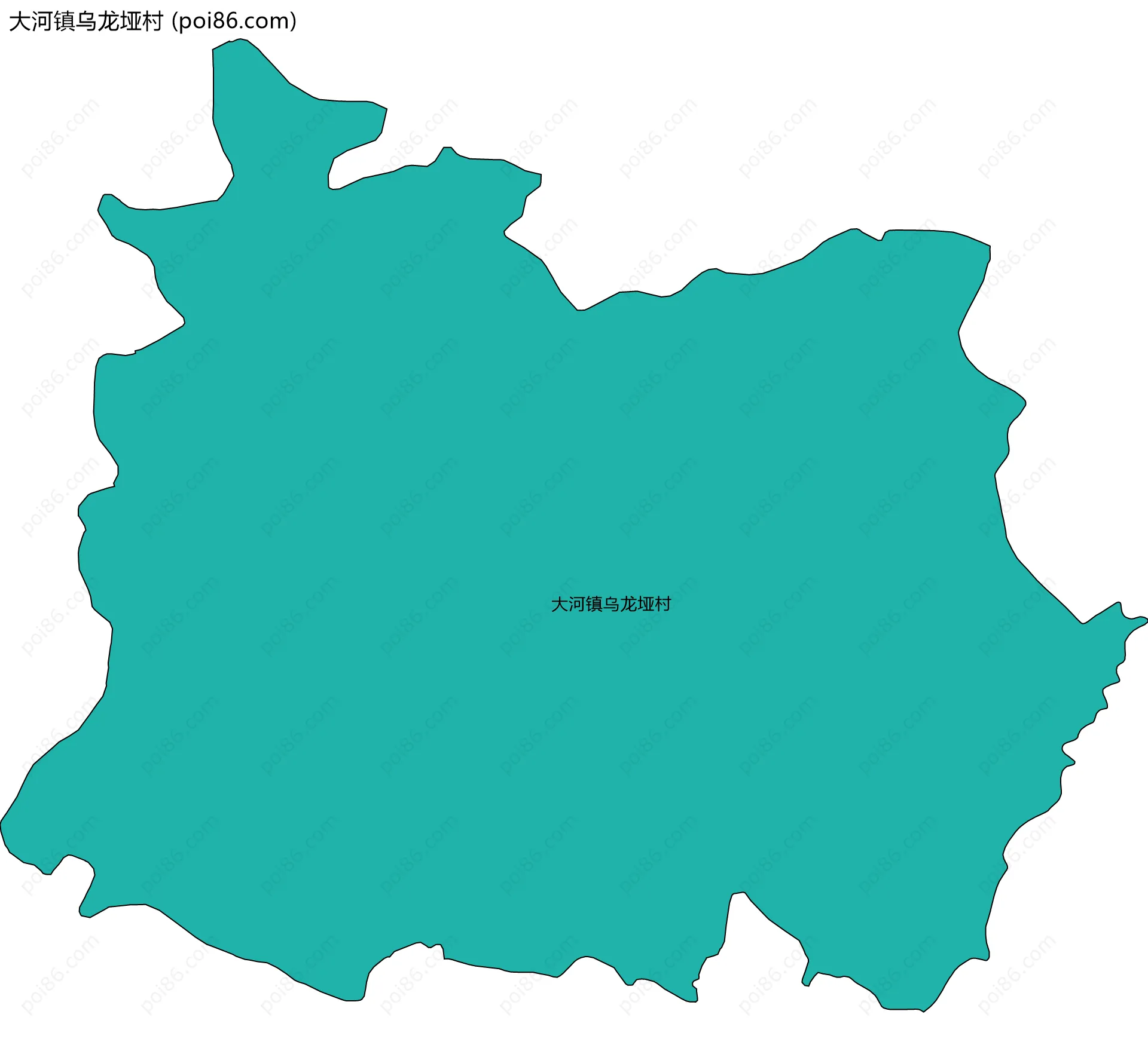 大河镇乌龙垭村边界地图