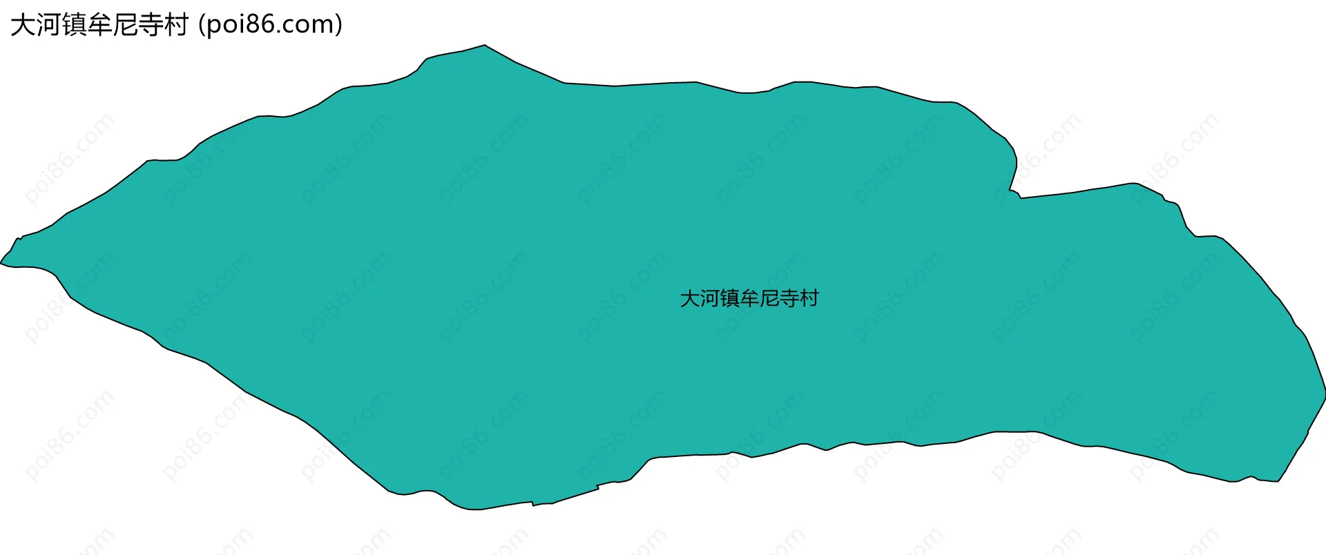 大河镇牟尼寺村边界地图