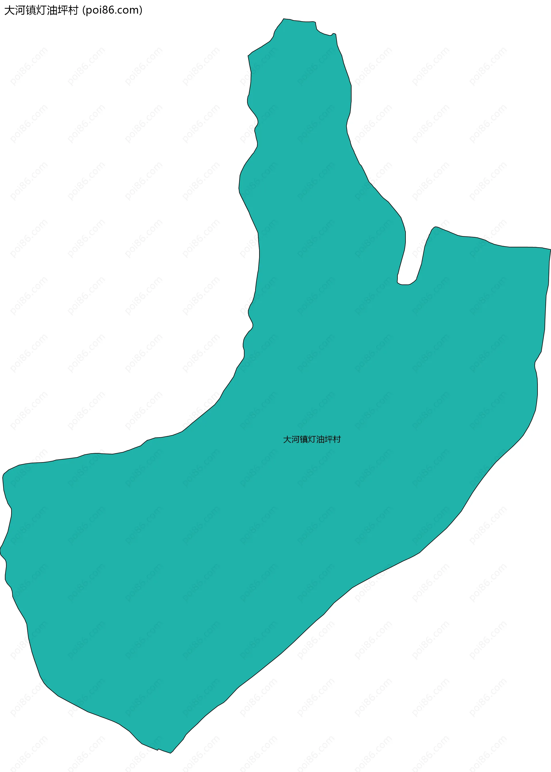 大河镇灯油坪村边界地图