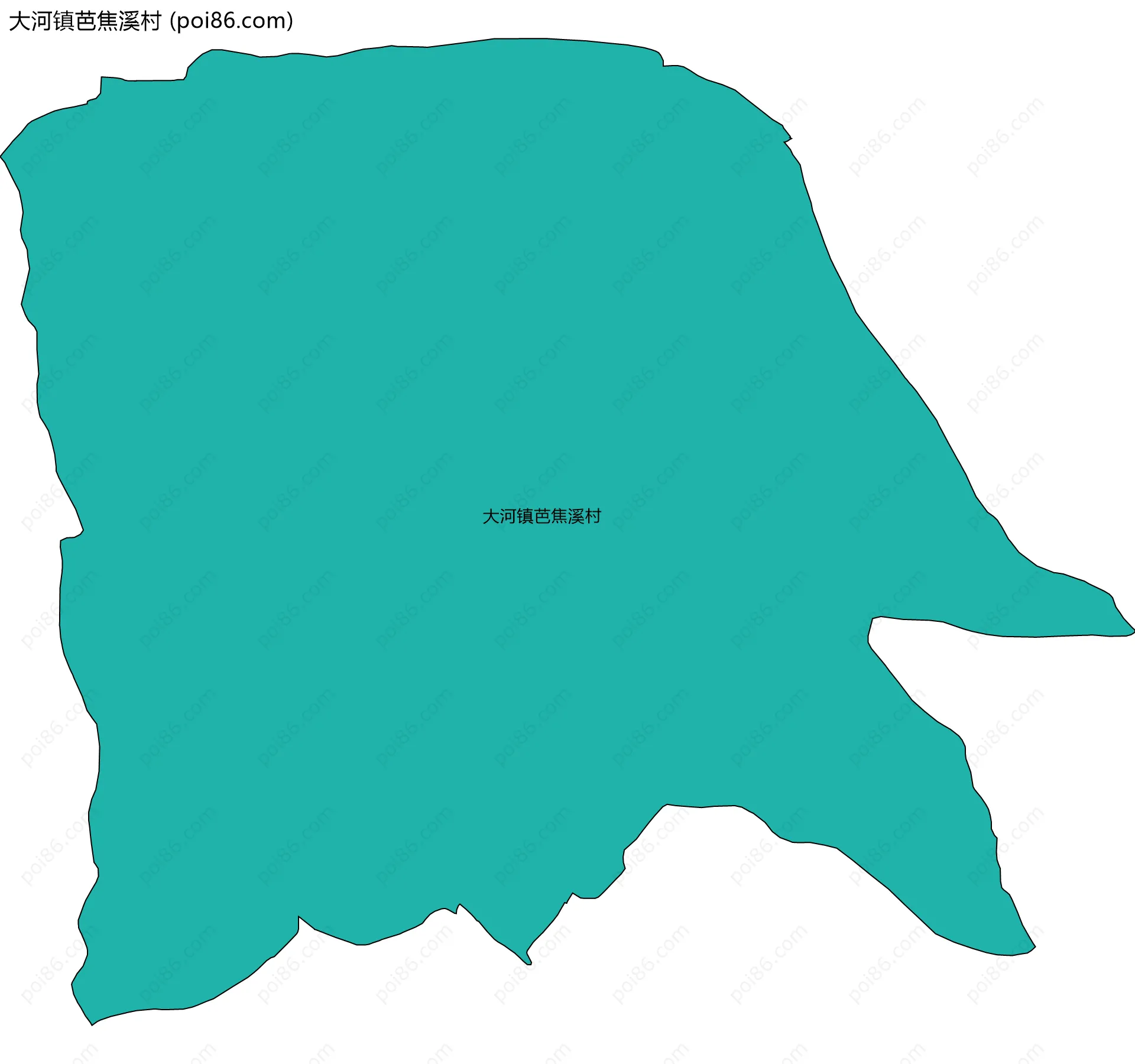 大河镇芭焦溪村边界地图