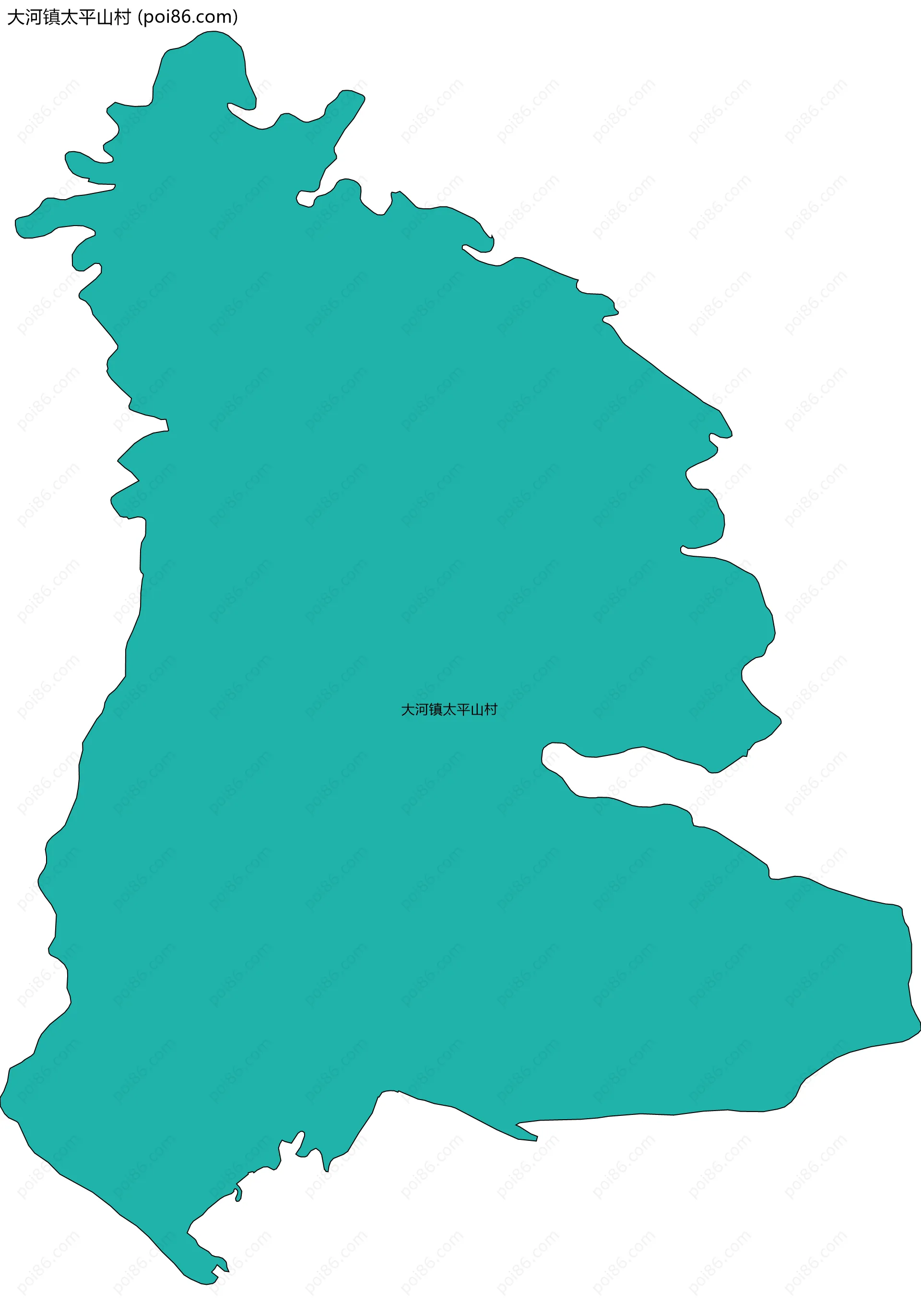 大河镇太平山村边界地图