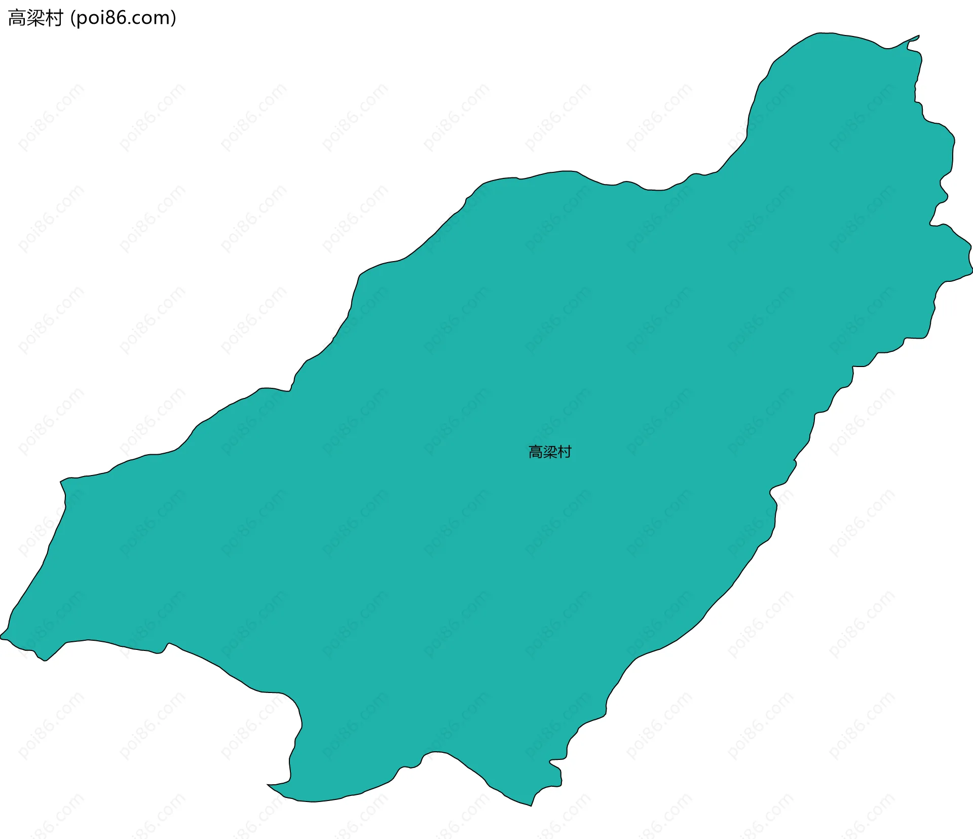 高梁村边界地图