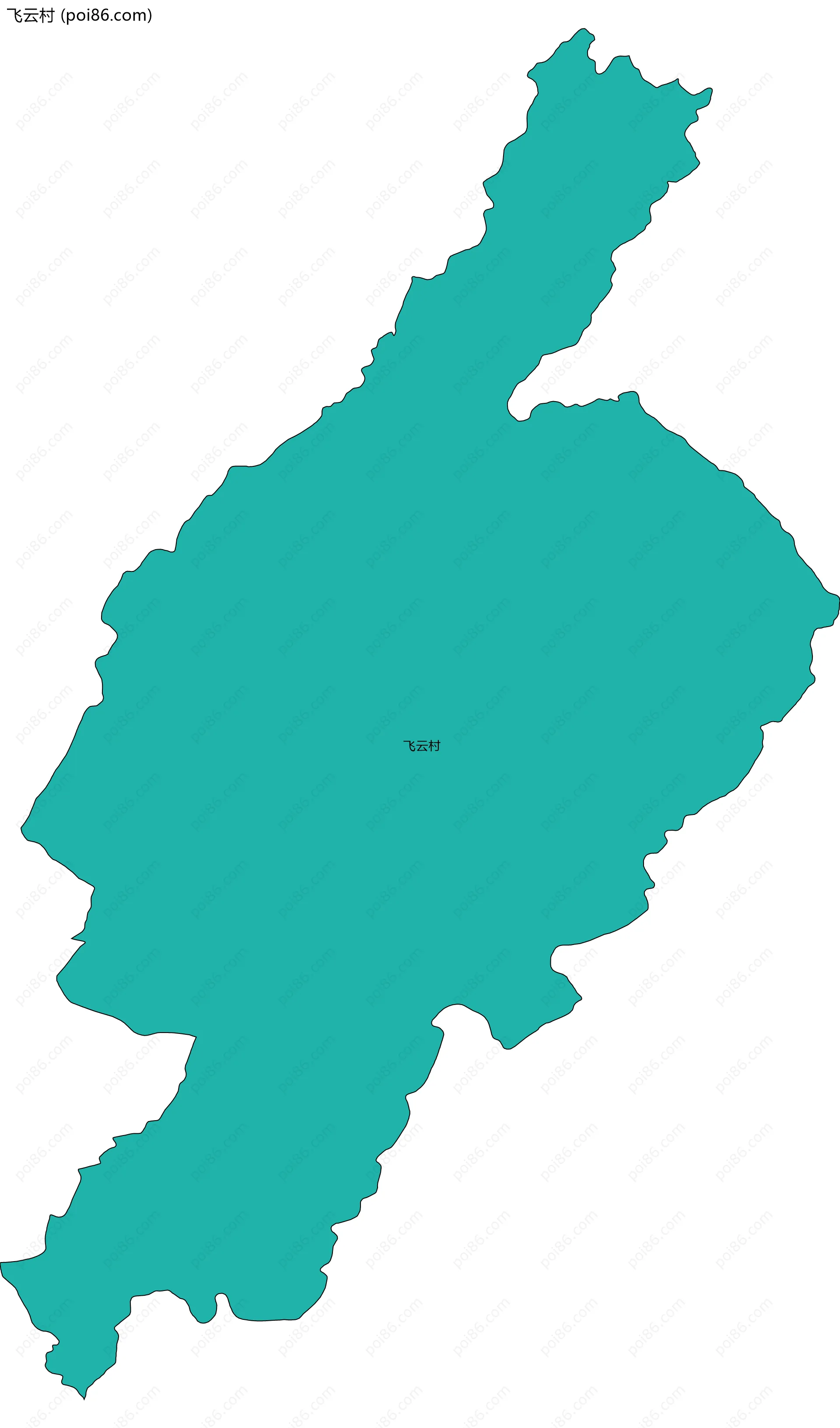 飞云村边界地图