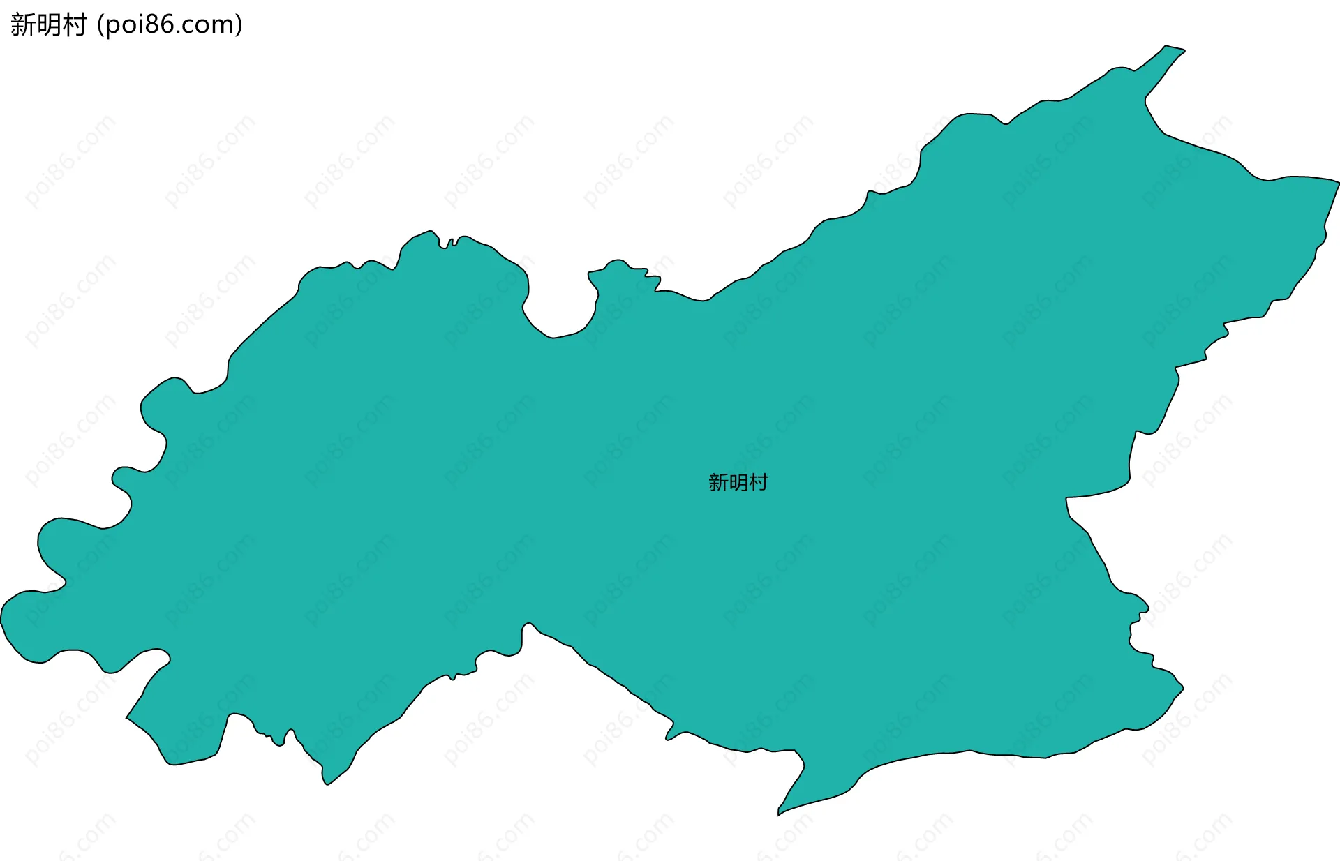 新明村边界地图