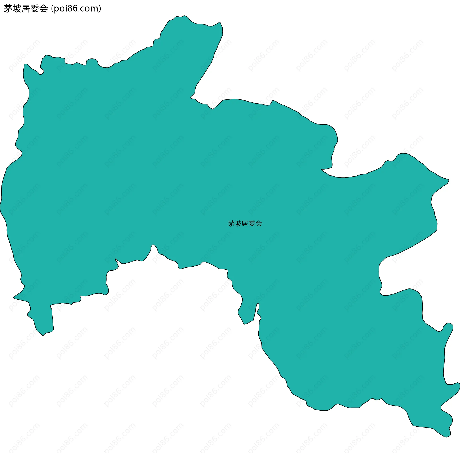 茅坡居委会边界地图