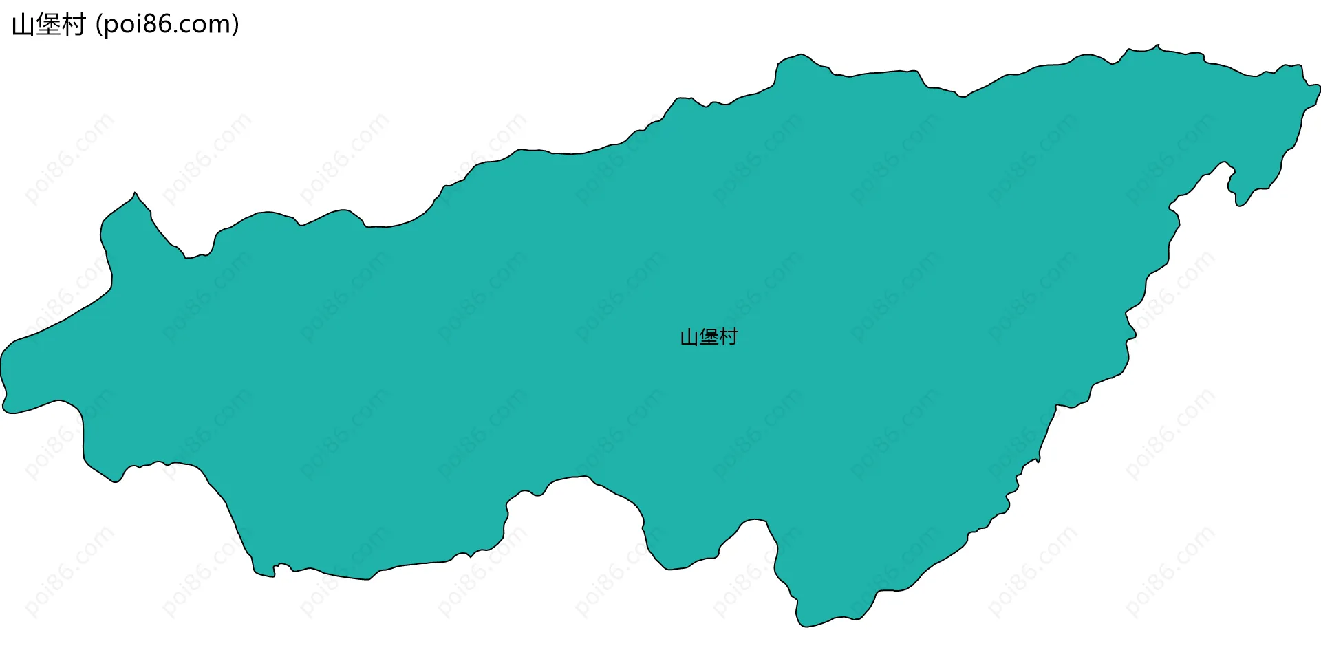 山堡村边界地图