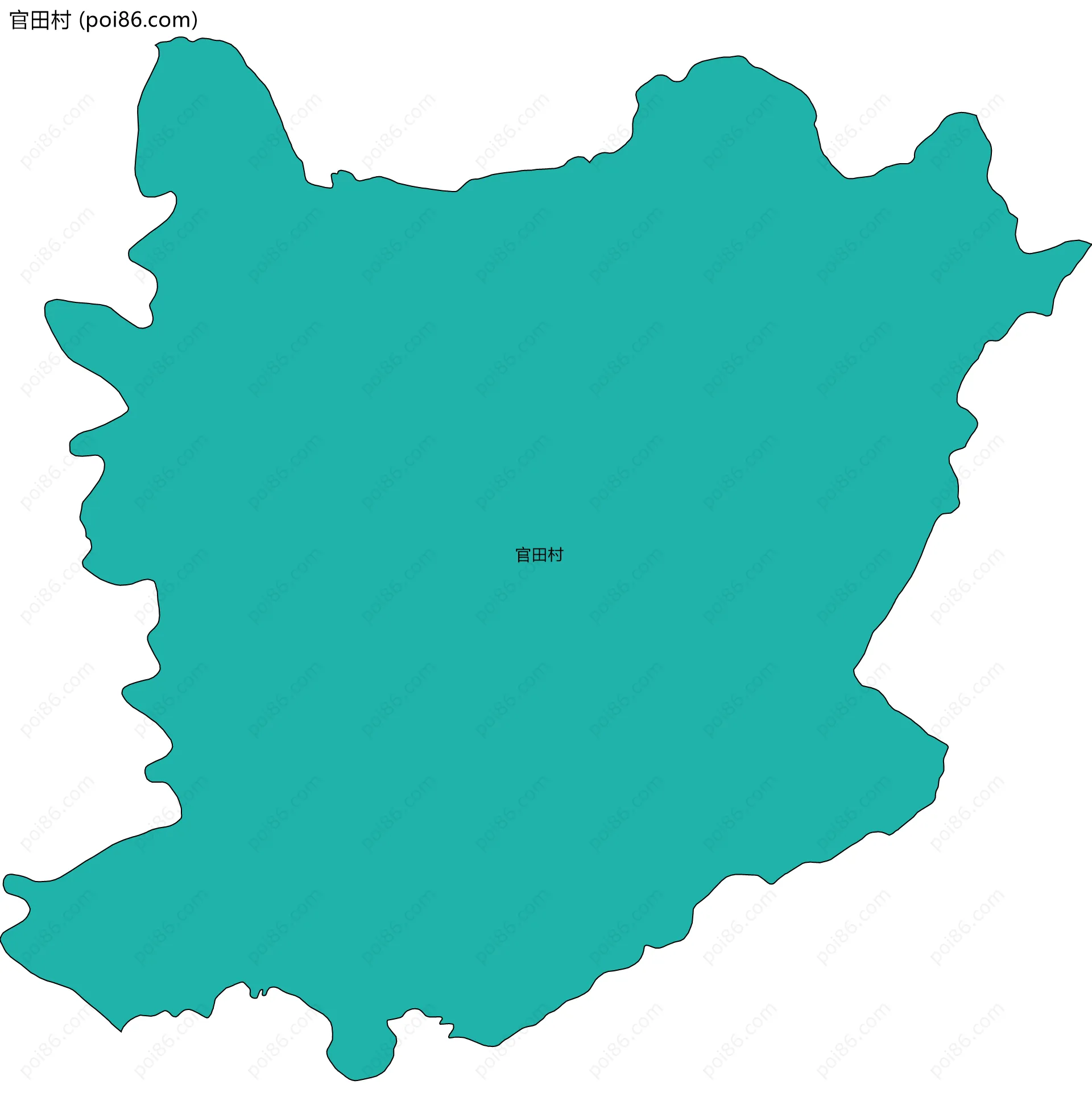 官田村边界地图