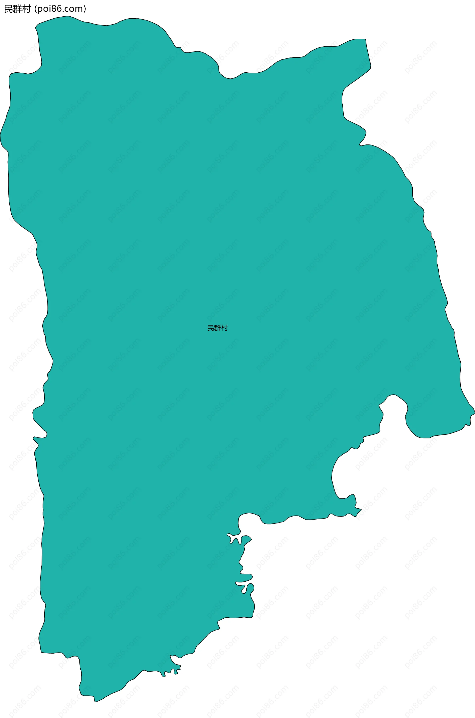 民群村边界地图