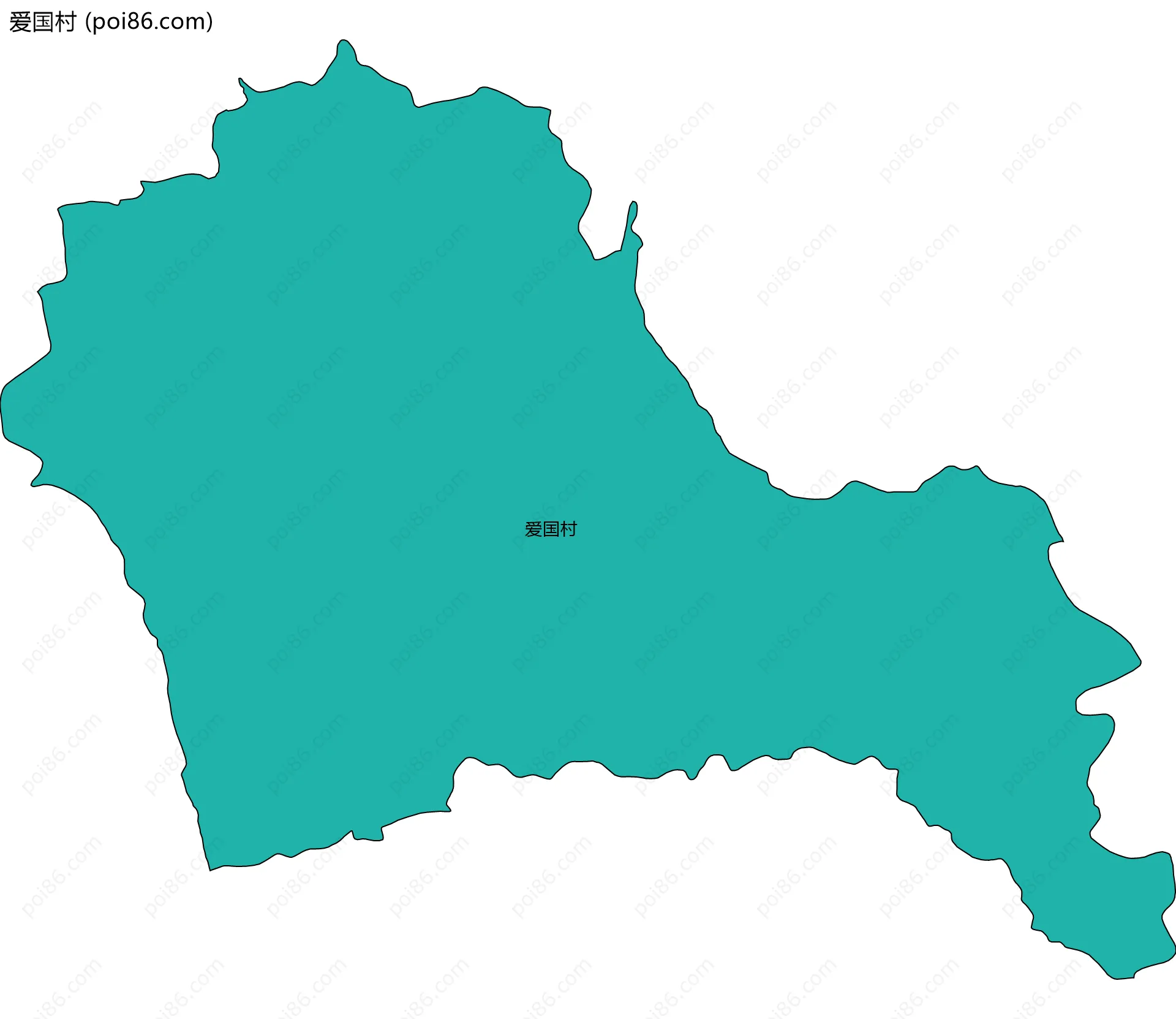 爱国村边界地图
