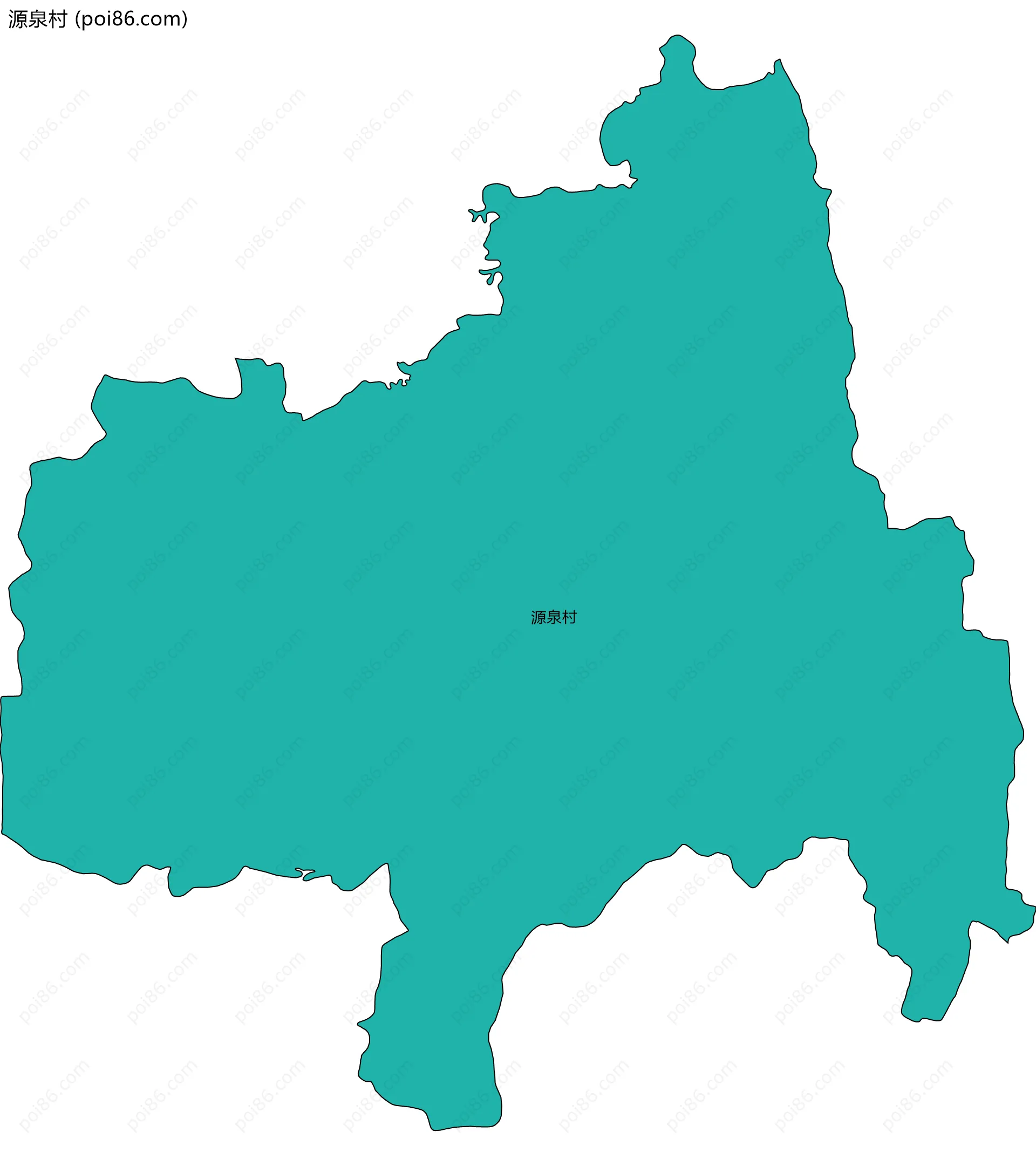 源泉村边界地图