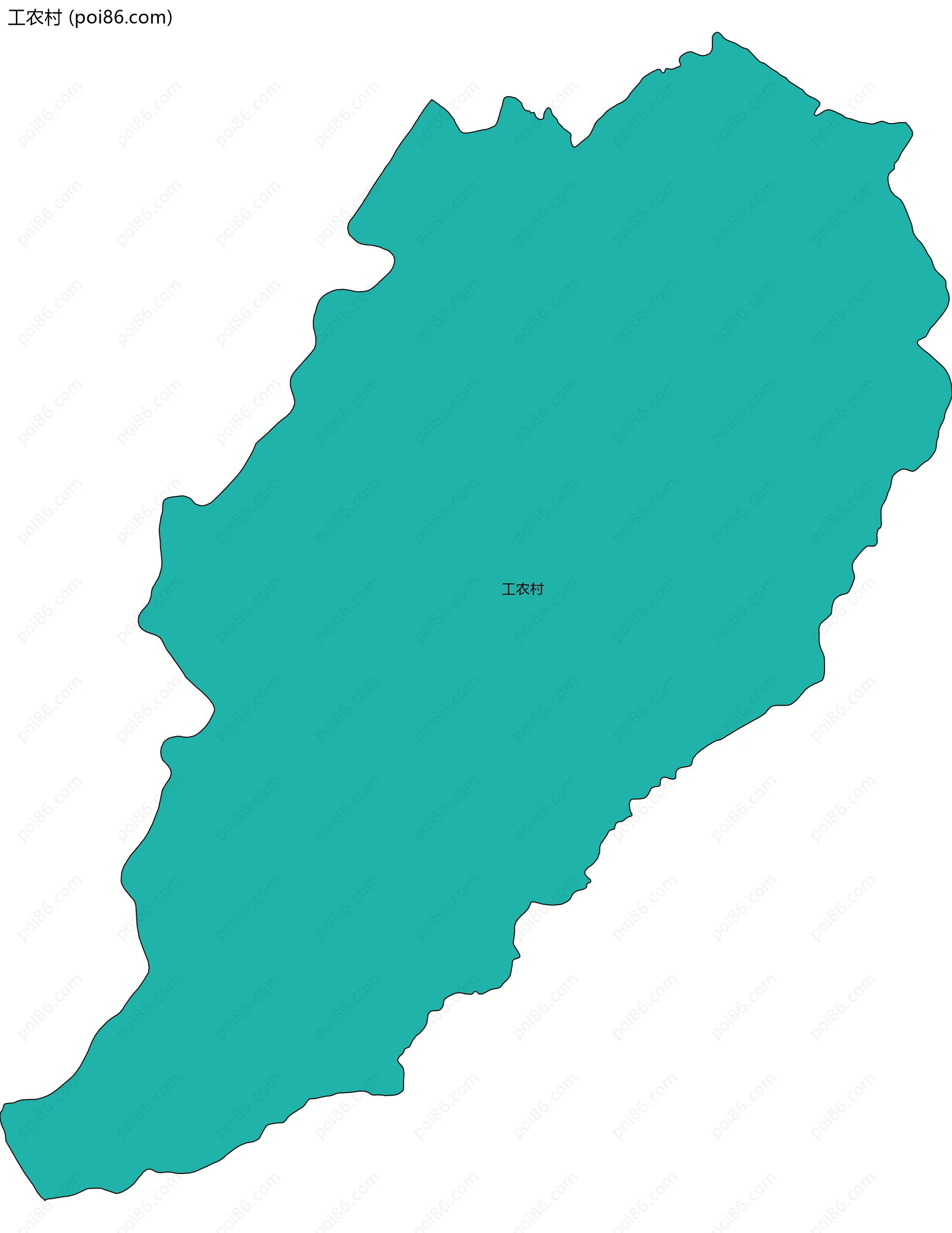 工农村边界地图