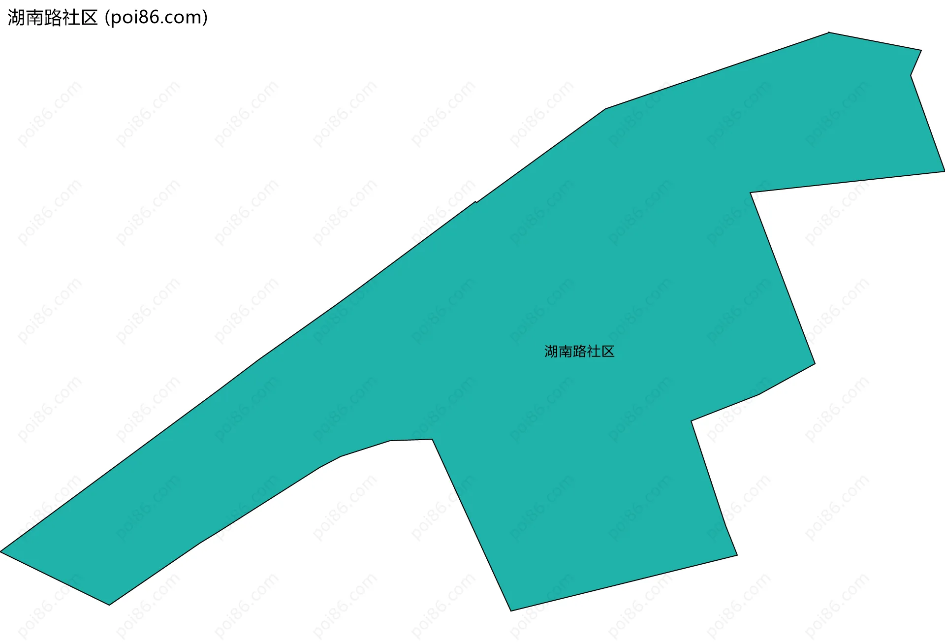 湖南路社区边界地图