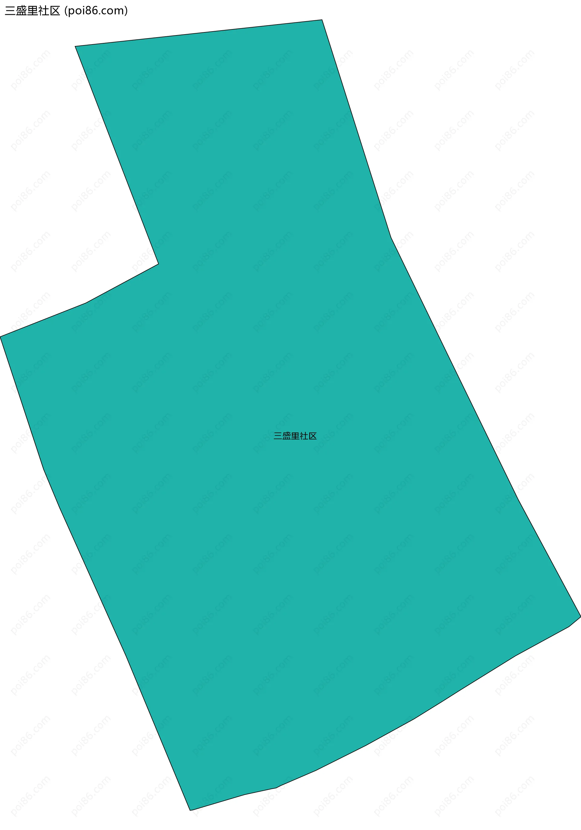 三盛里社区边界地图