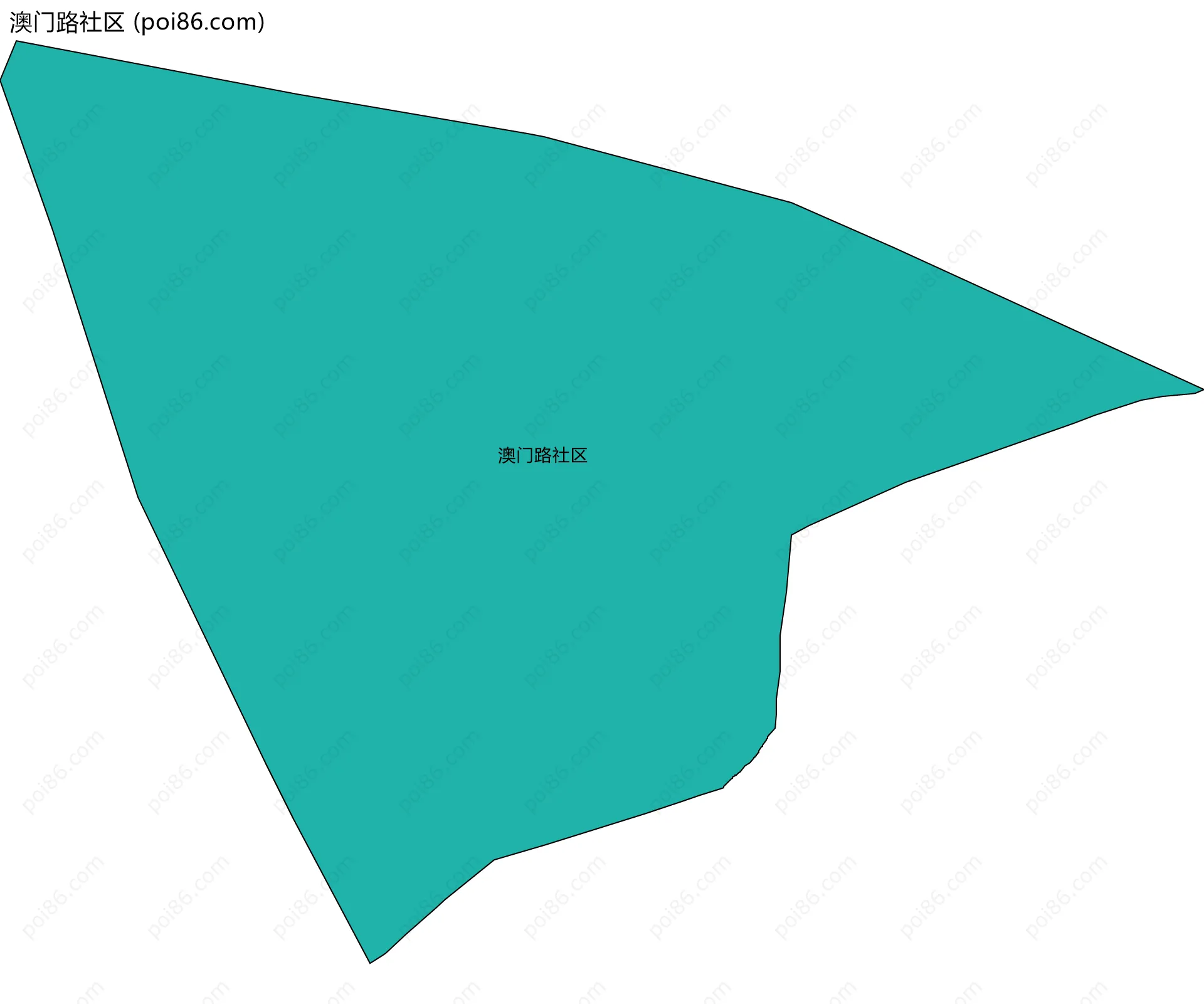 澳门路社区边界地图
