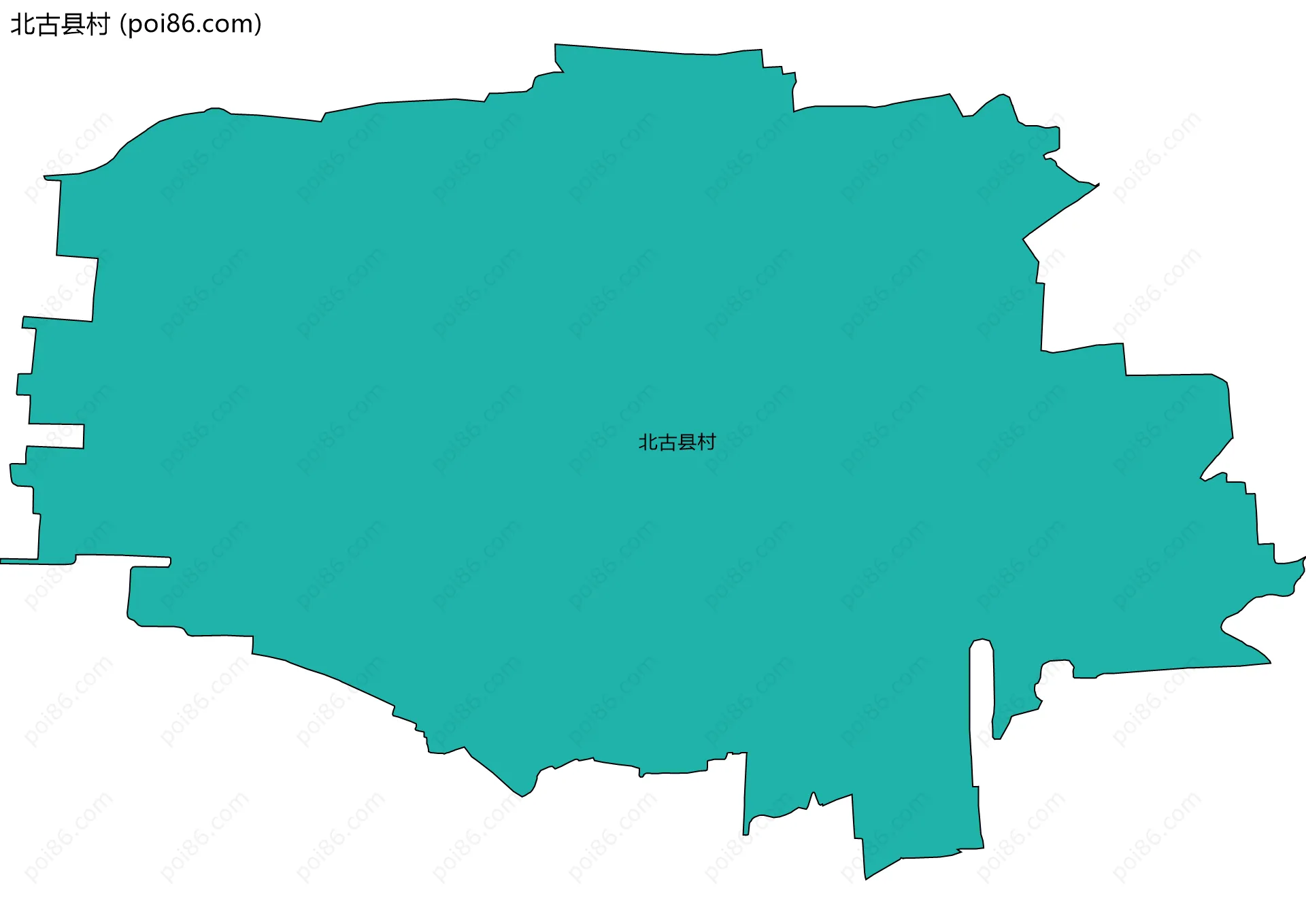 北古县村边界地图
