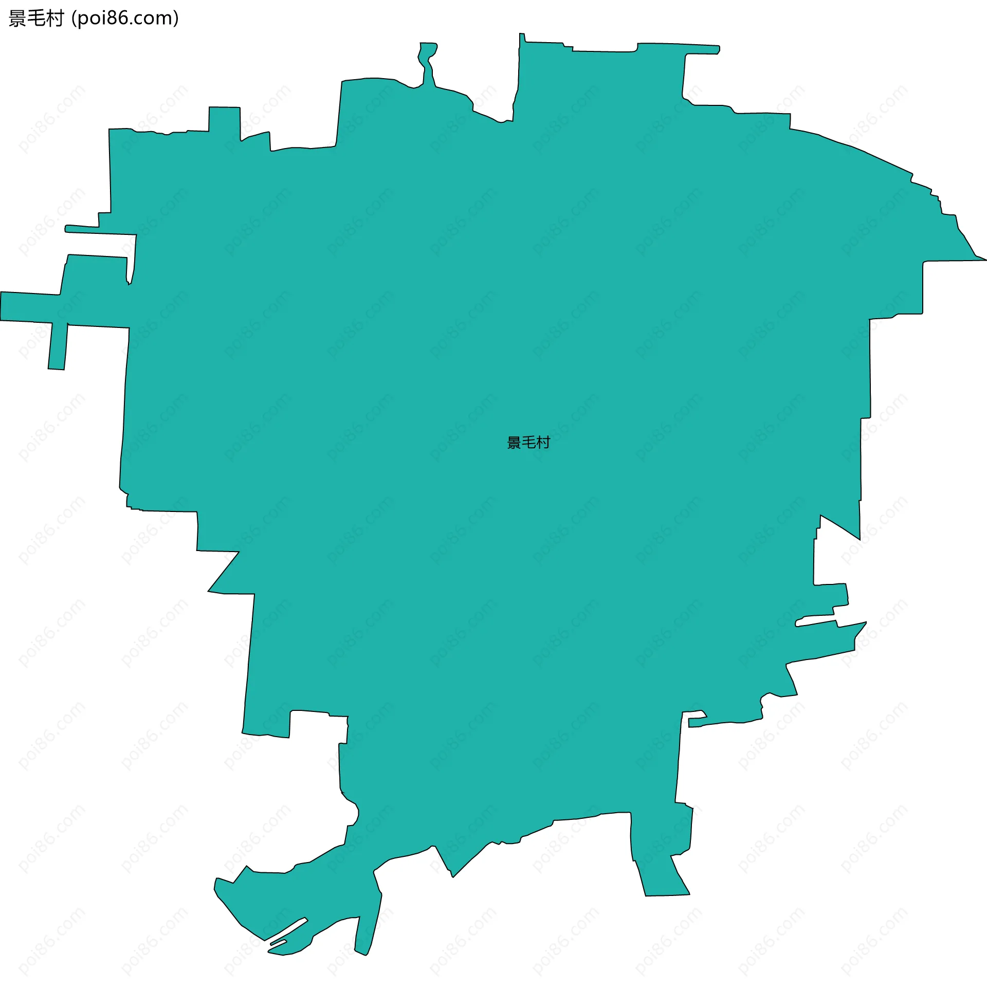 景毛村边界地图