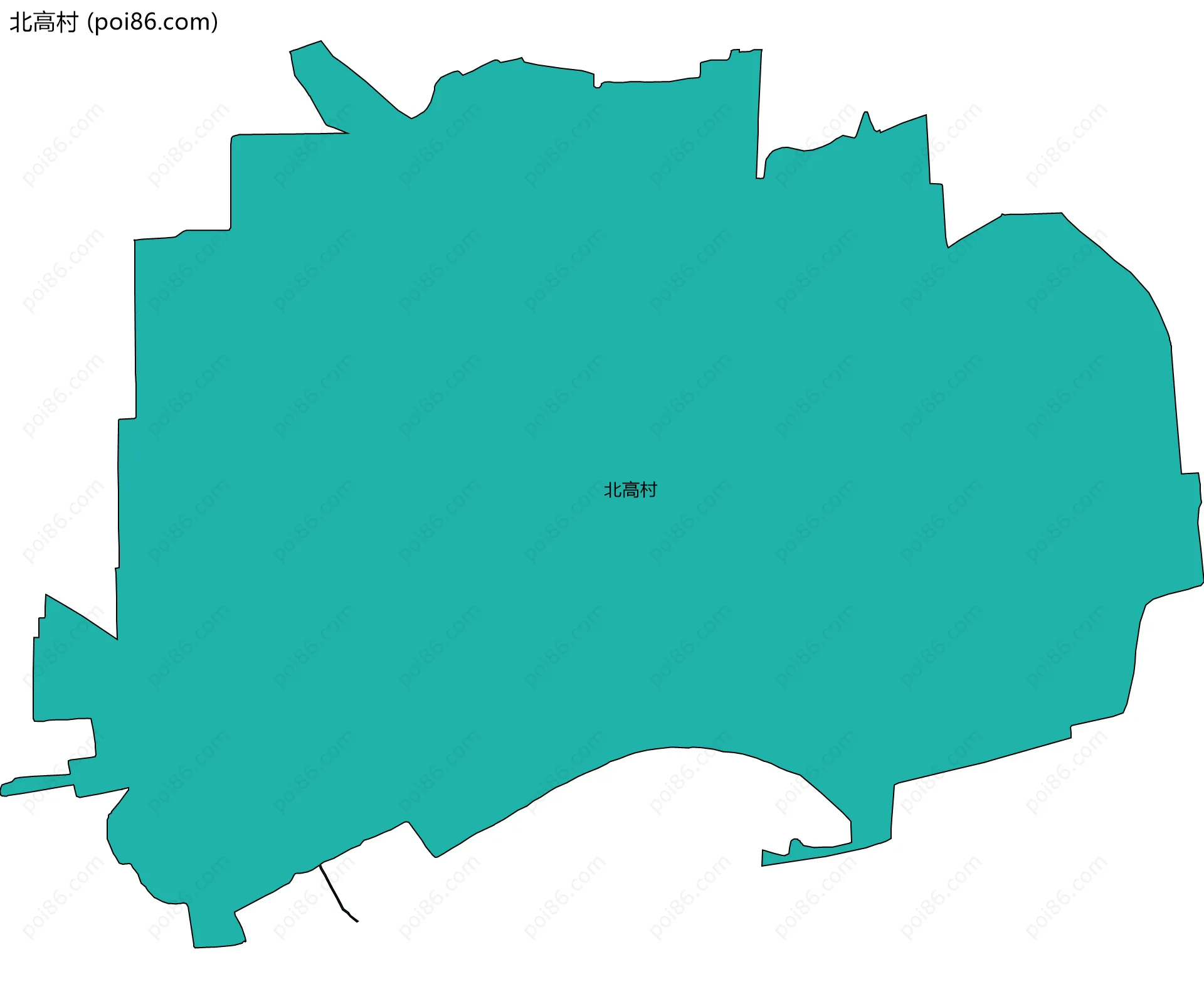 北高村边界地图