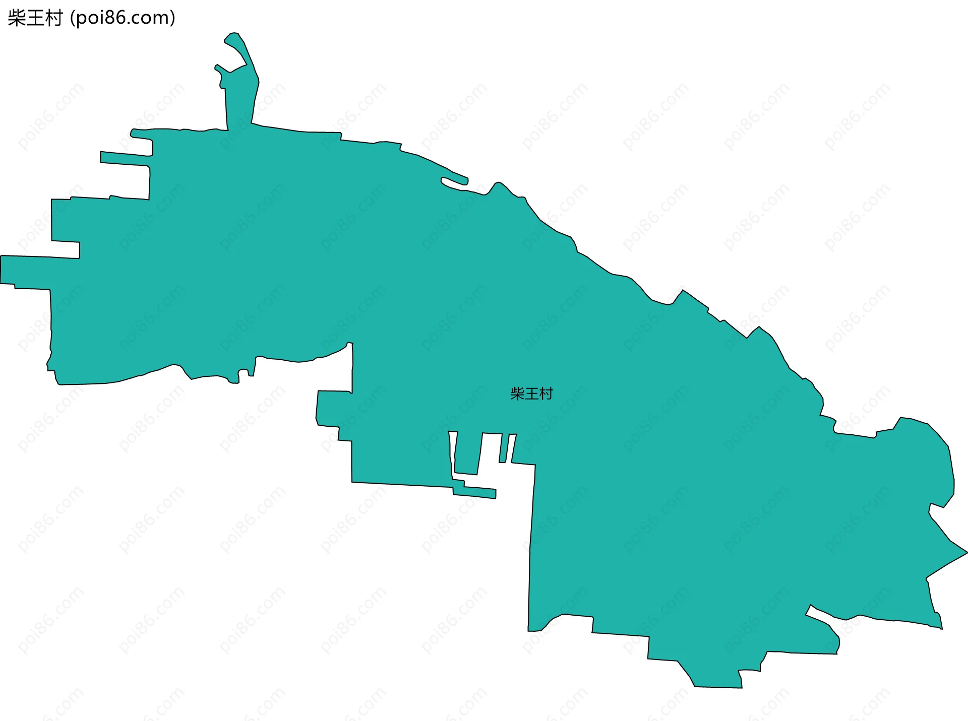 柴王村边界地图