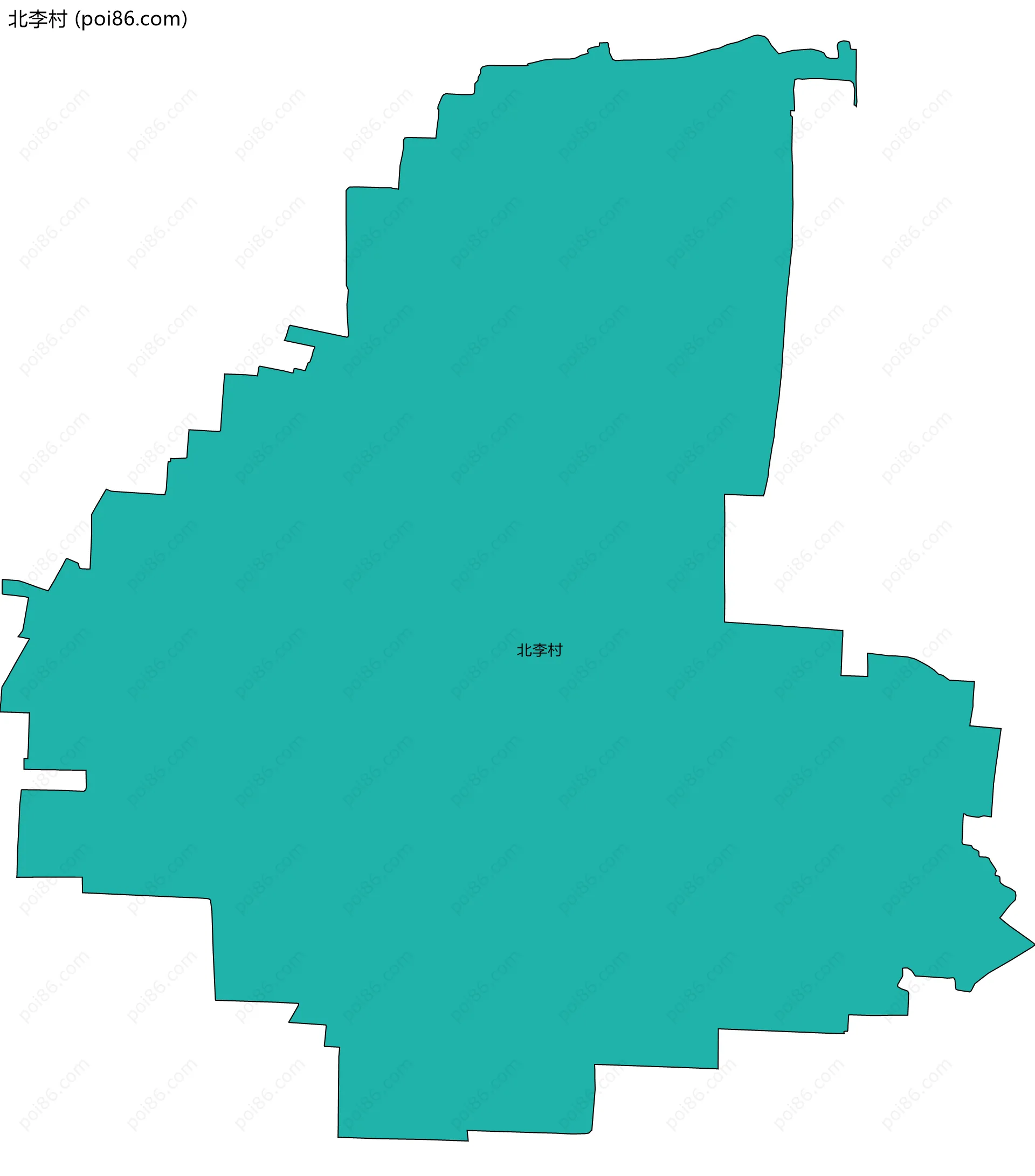 北李村边界地图